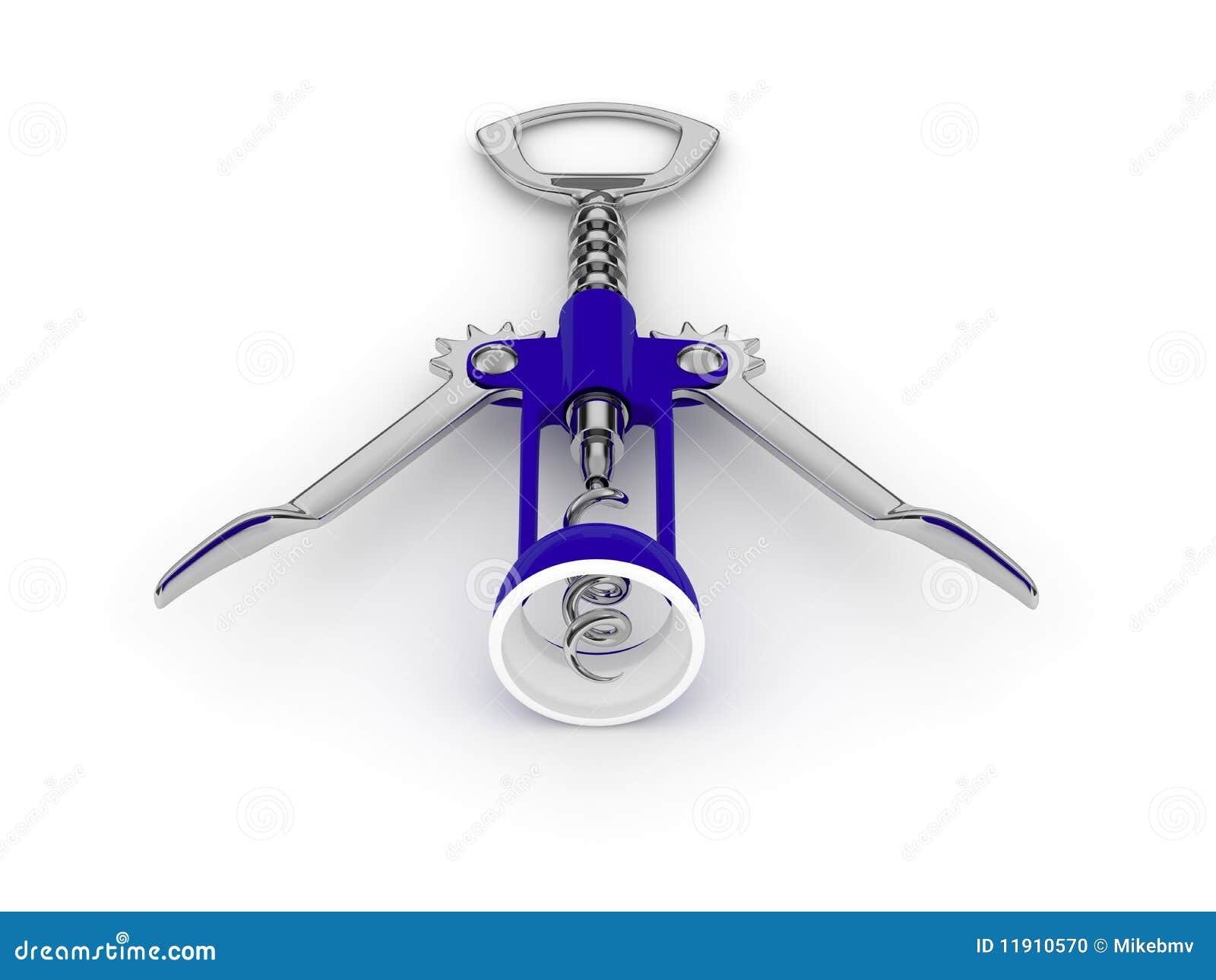 Blue corkscrew stock illustration. Illustration of macro 11910570