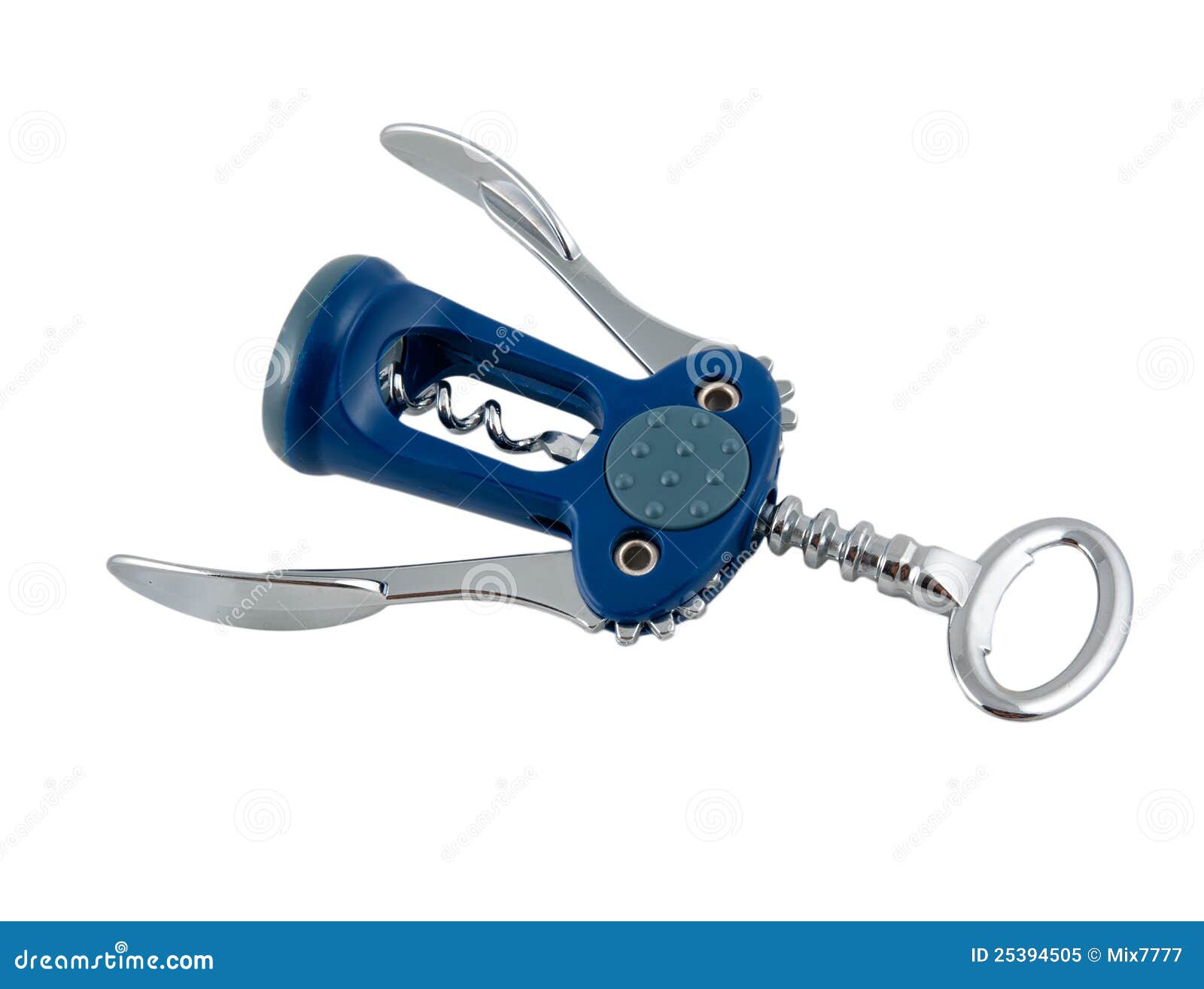Blue corkscrew stock image. Image of corkscrew, single 25394505