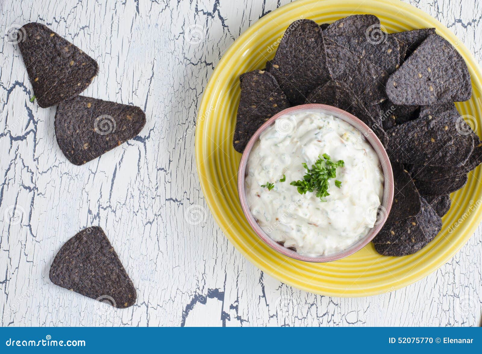 Blue corn tortilla chips stock photo. Image of fresh 52075770