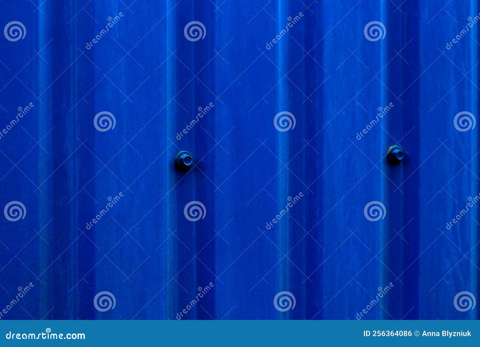 Blue Corrugated Board. Close Up. Background Picture. Stock Photo Image of color, stripe 256364086