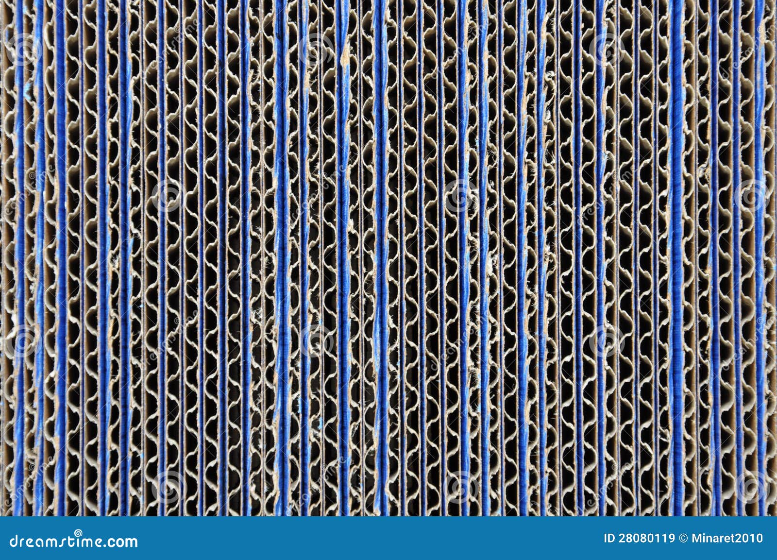 Blue Corrugated Cardboard RoyaltyFree Stock Photography