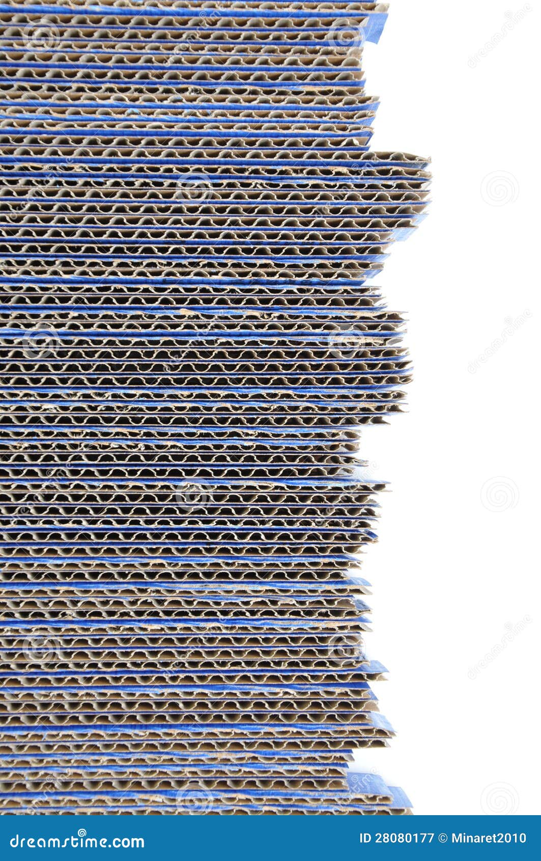 Blue Corrugated Cardboard Texture RoyaltyFree Stock Photo