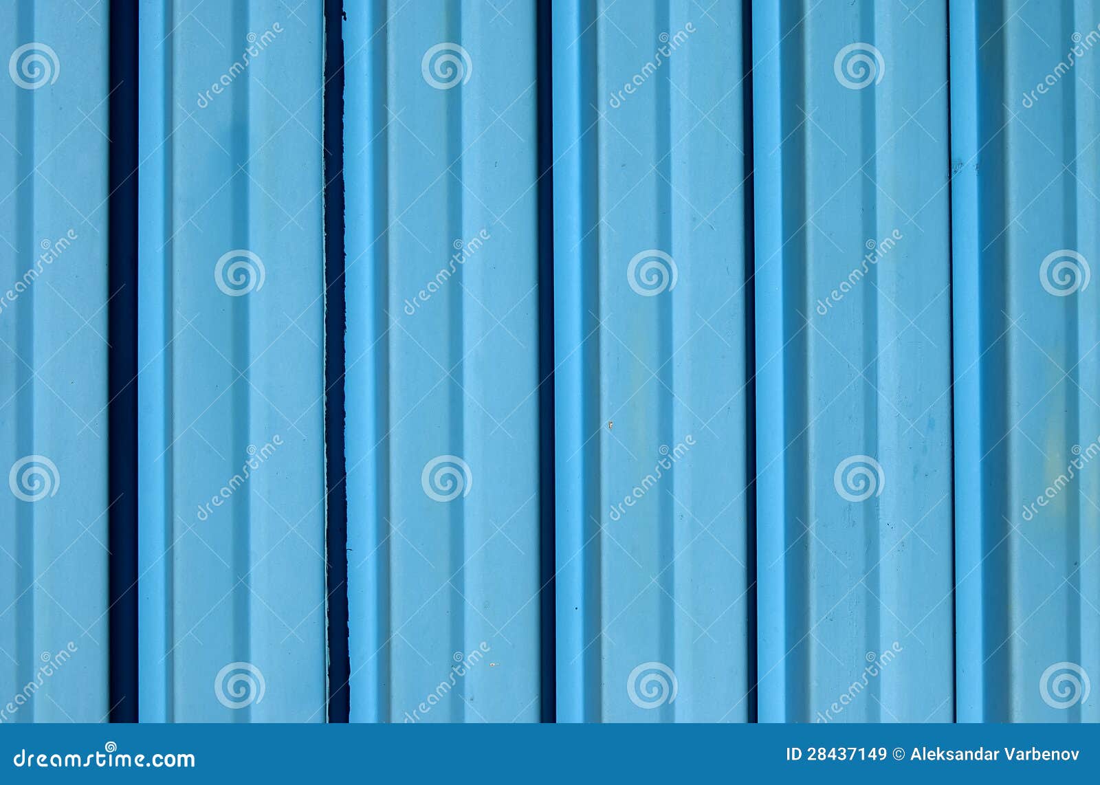 Blue corrugated iron sheet stock image. Image of industry 28437149