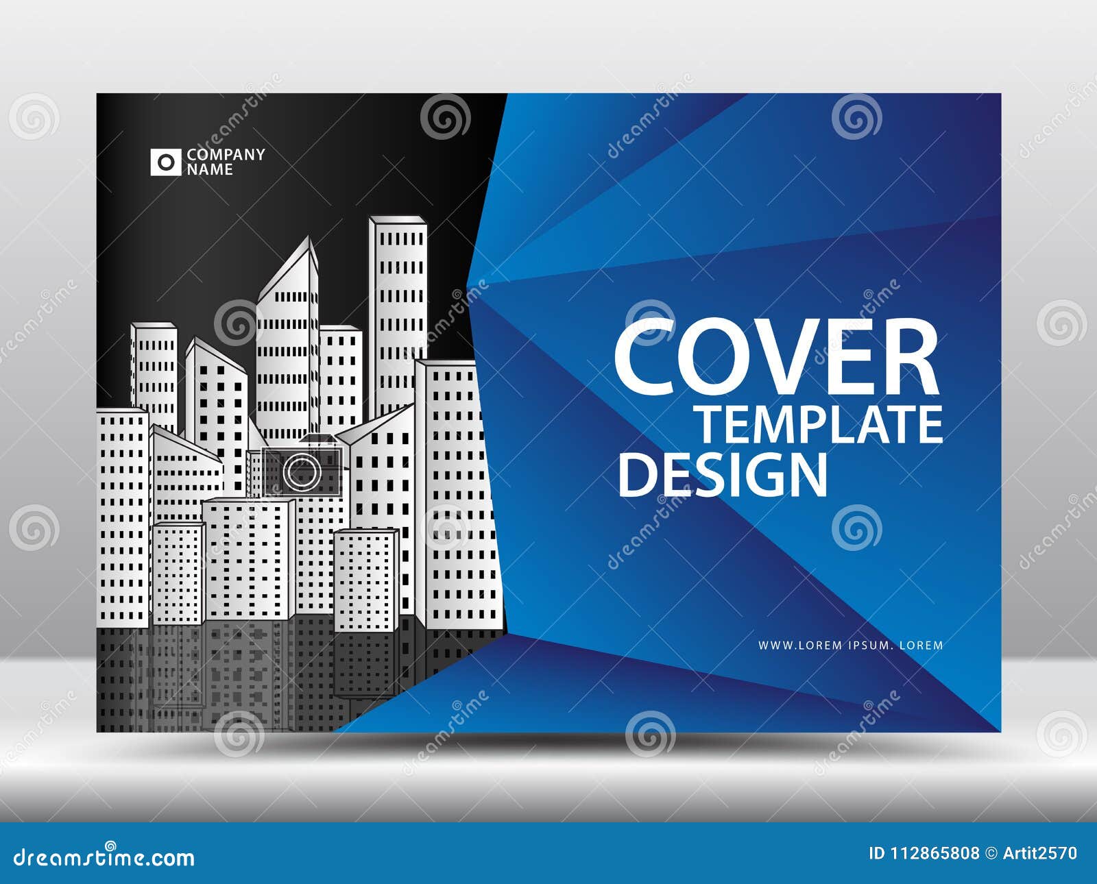 Blue Cover Template for Business Industry, Real Estate, Building With Real Estate Report Template