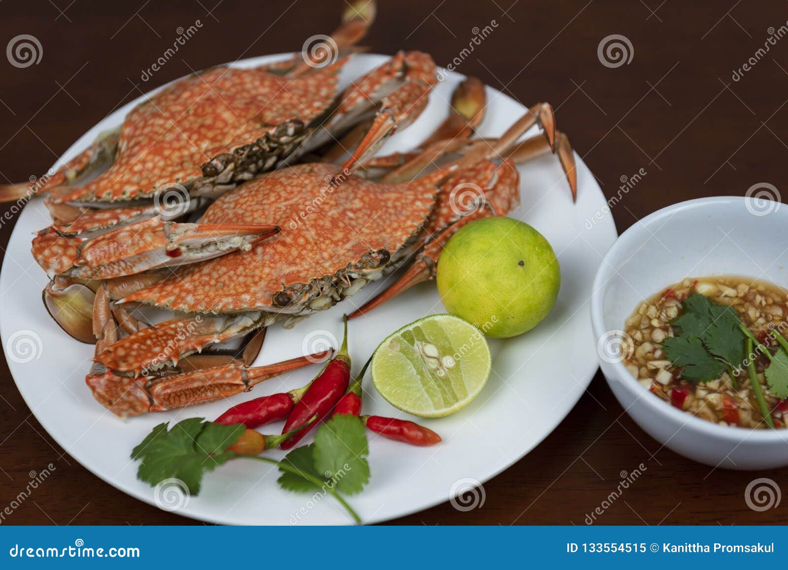 Asian dipping sauce crab