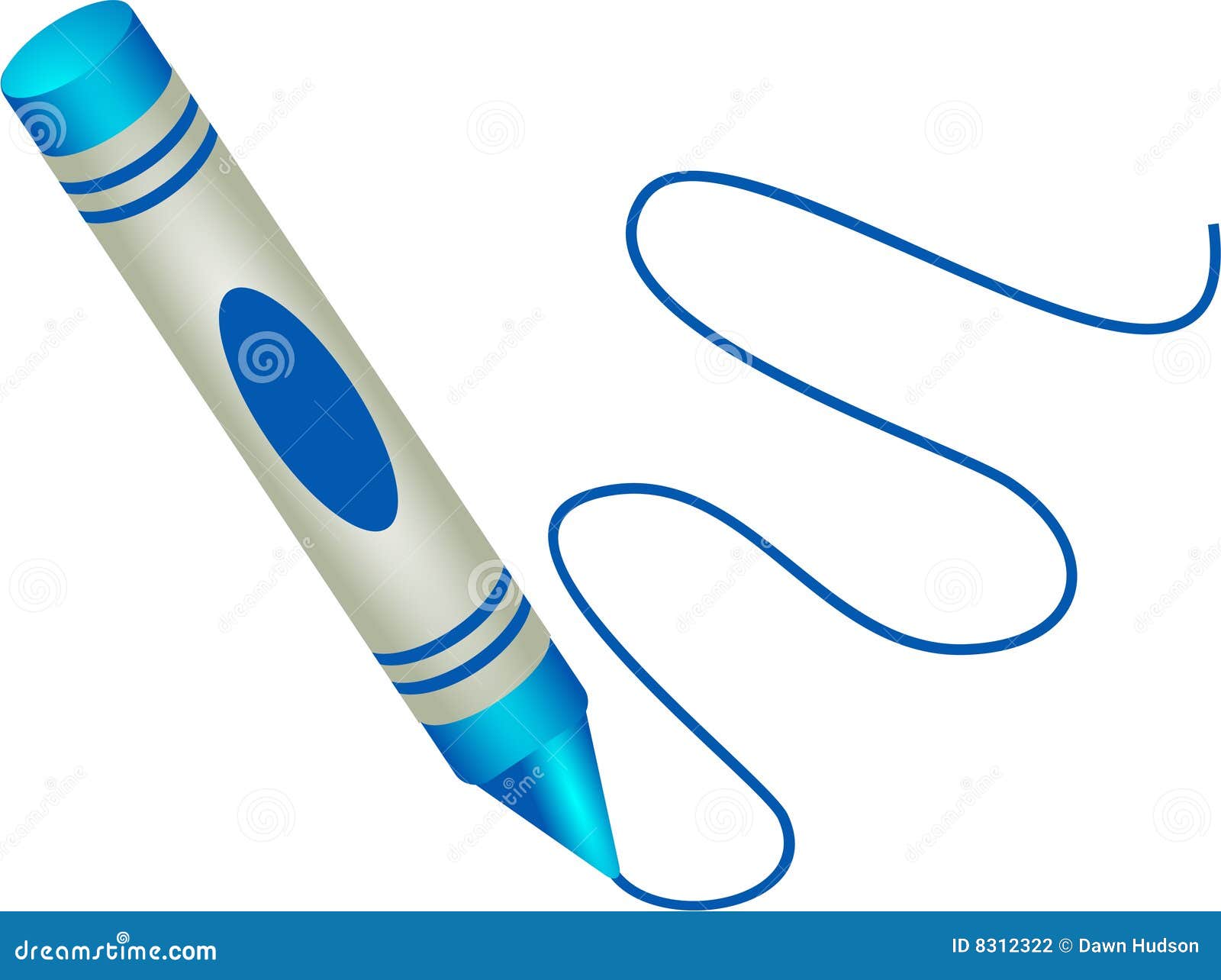 blue crayon