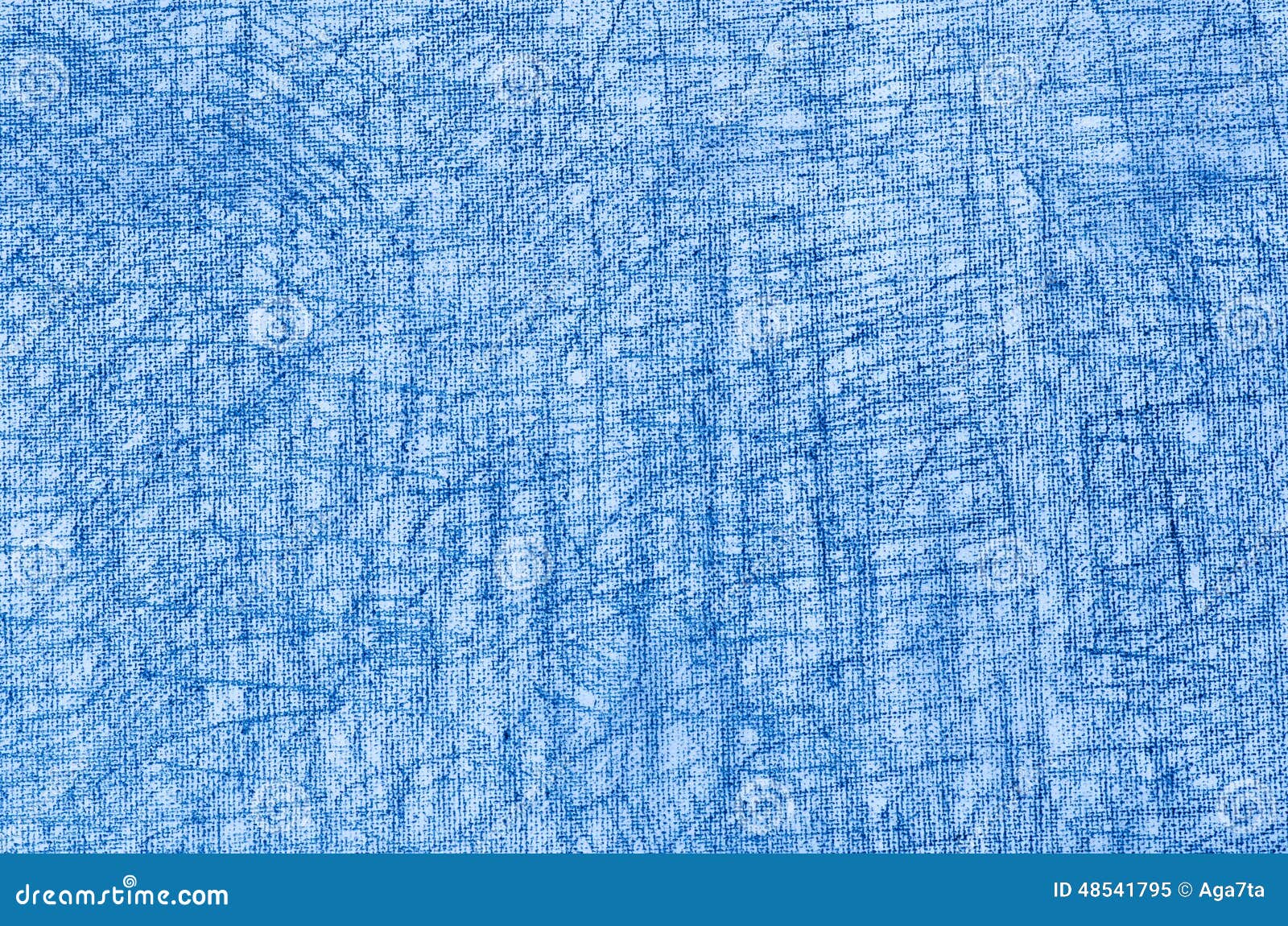 Blue Crayon Drawings on White Background Texture Stock Image Image of