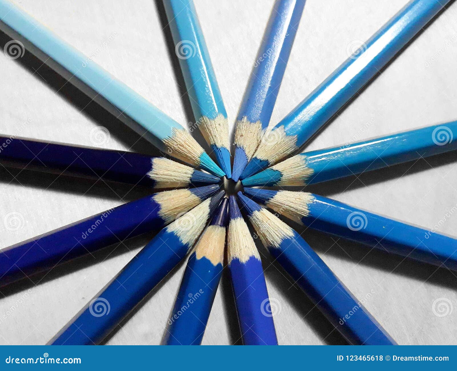 Blue crayons stock photo. Image of background, blue 123465618