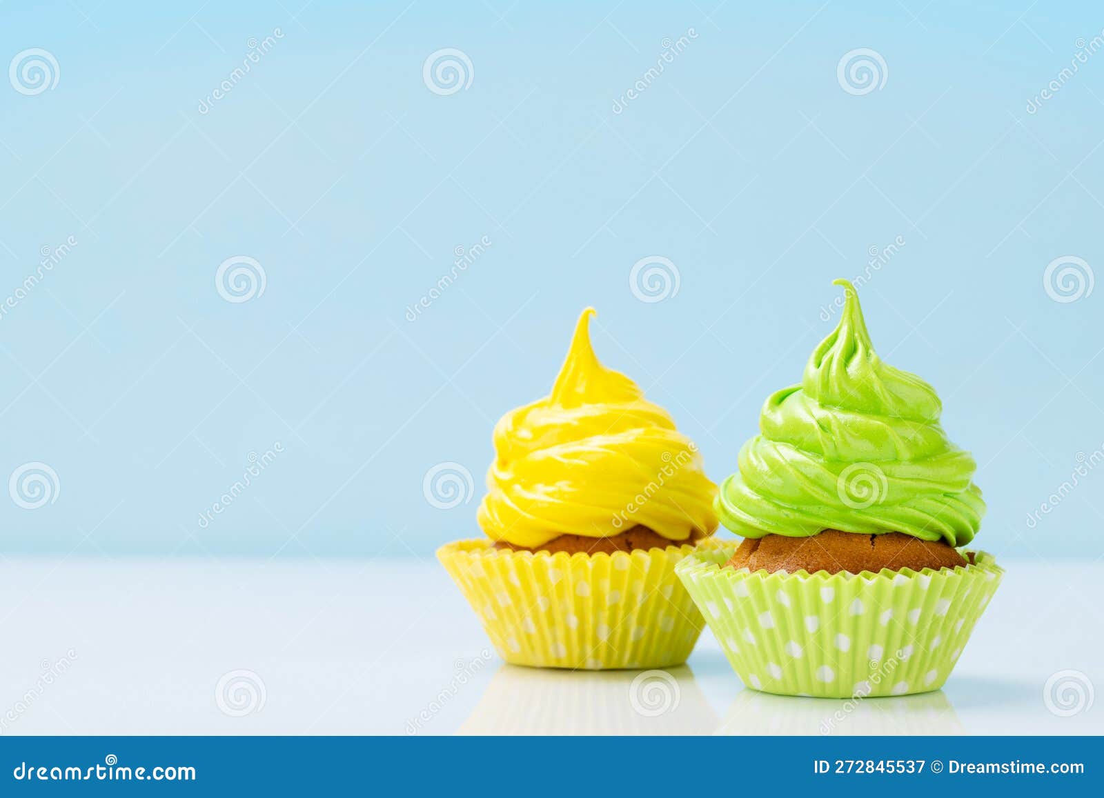 Blue cream cupcake stock image. Image of celebrate, gift 272845537