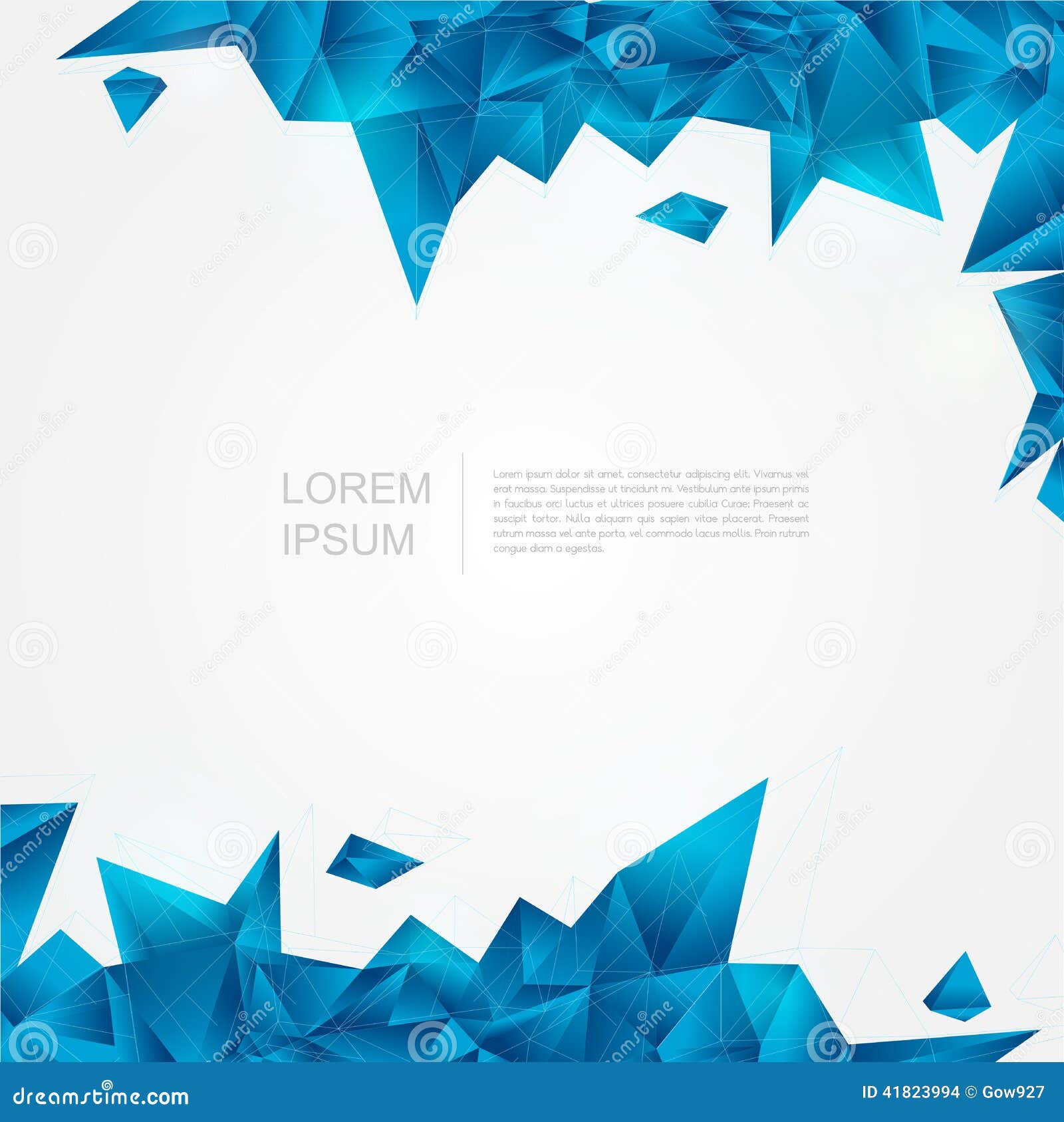 blue crystal background polygon abstract style create 41823994