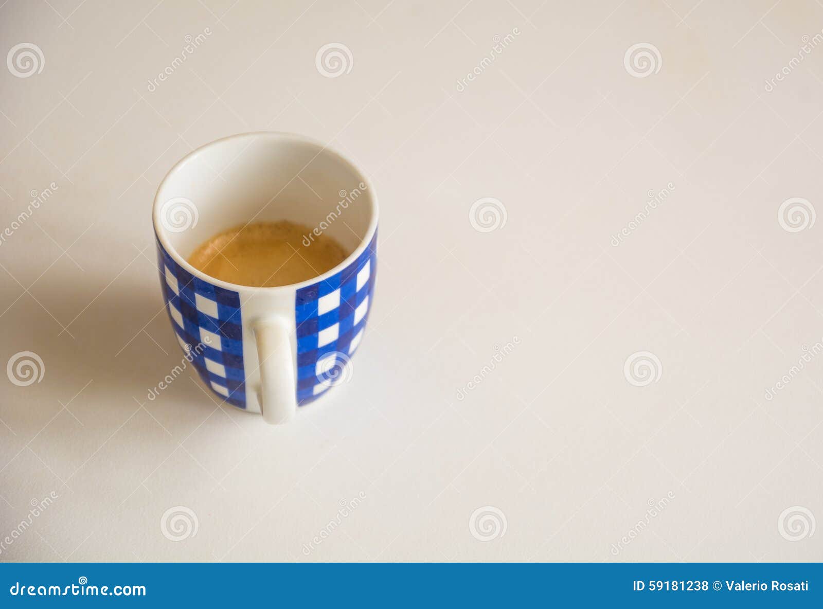 Blue Cup of coffee stock photo. Image of beverage, blue 59181238