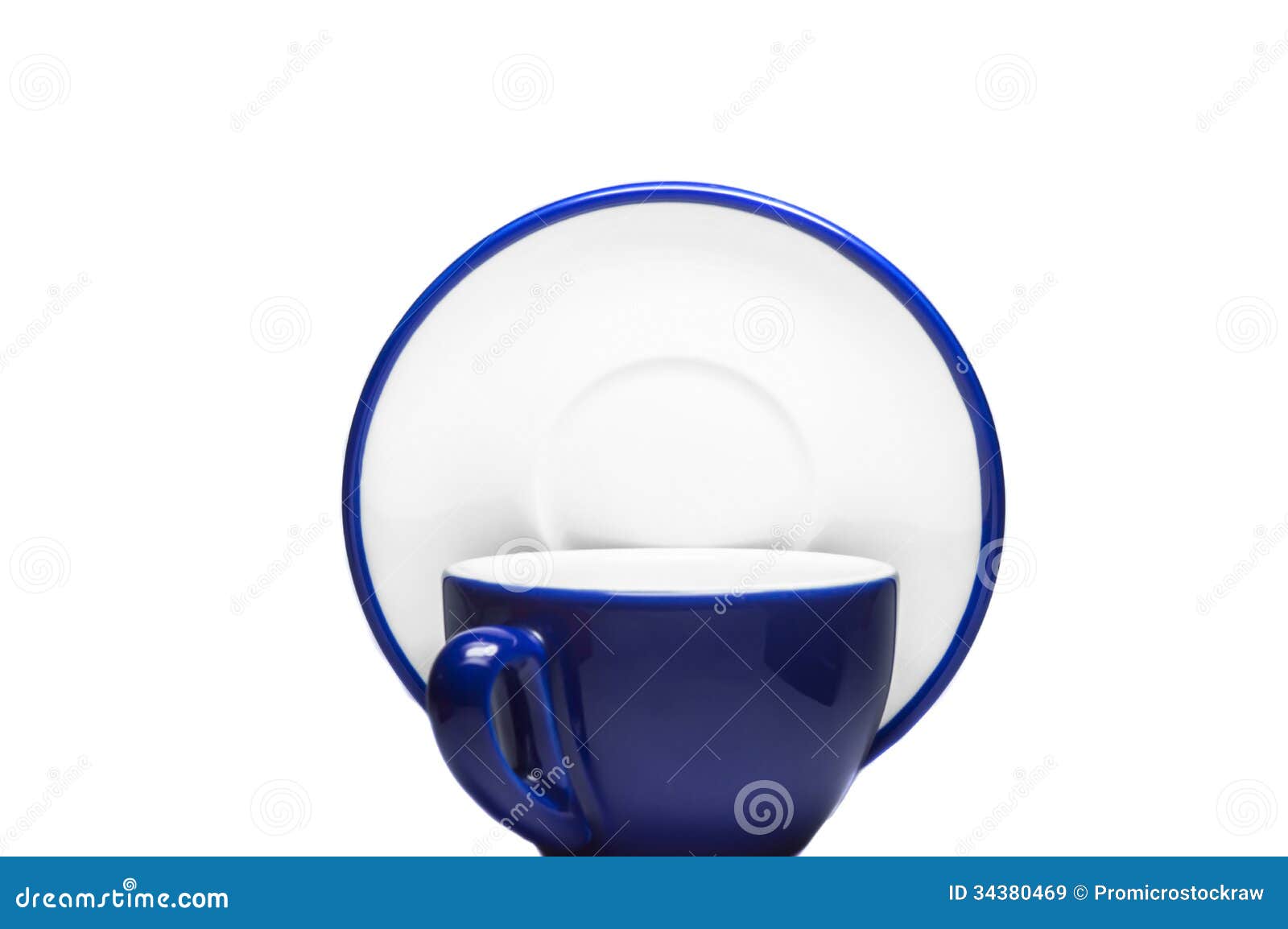 Blue cup and plate stock image. Image of teacup, background 34380469