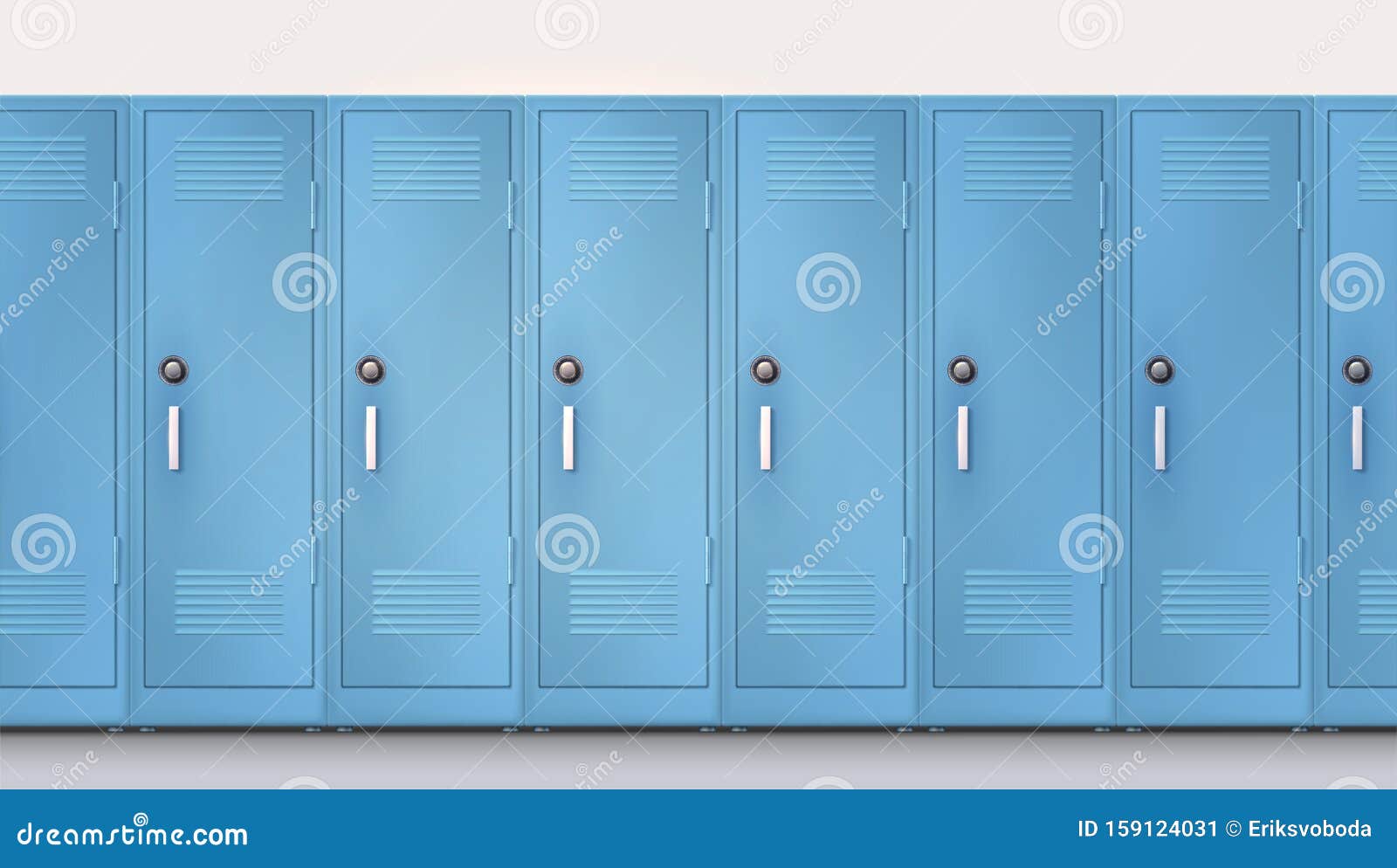 Blue Cupboards With Combination Lock And Handles Welcome Back To