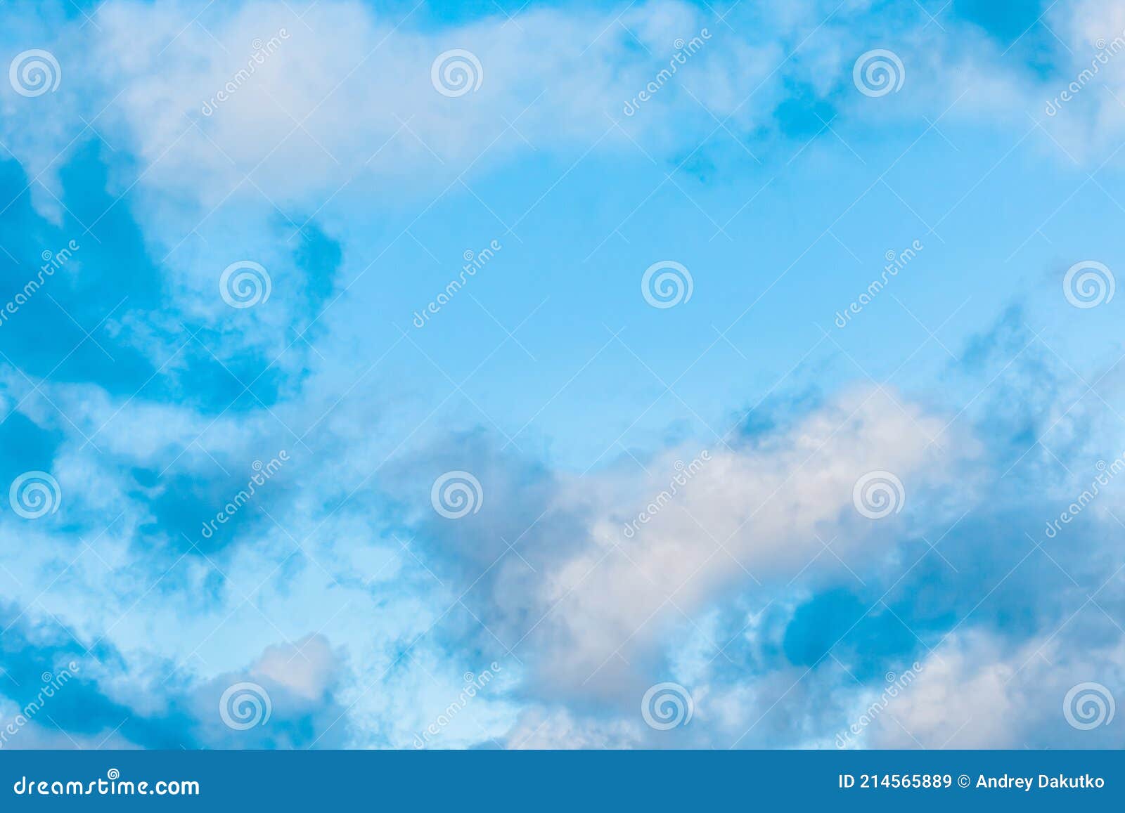 Blue Day Sky with Light and Dark Clouds Natural Background Stock Image ...