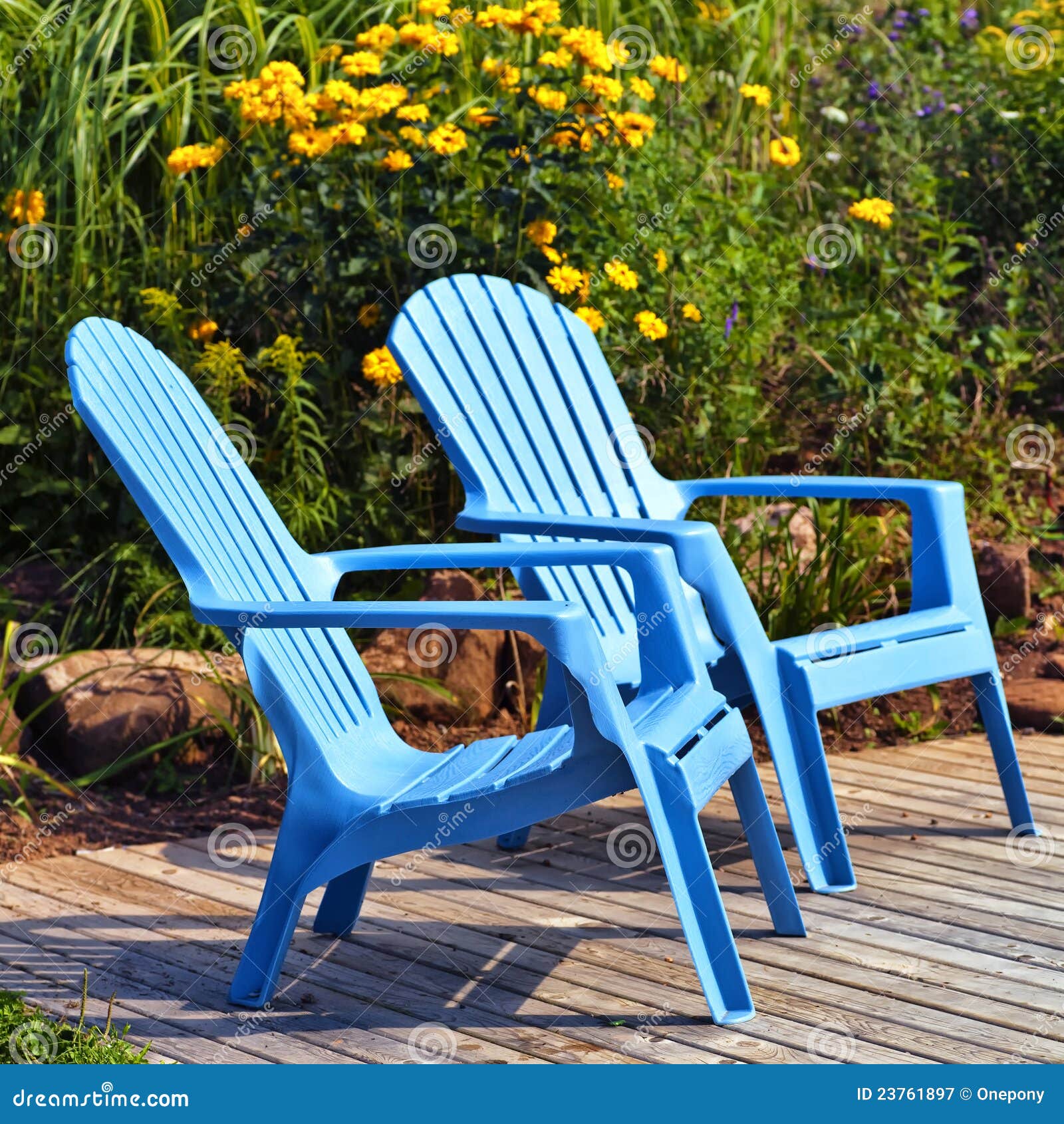Blue Deck Chairs Stock Image Image Of Seat