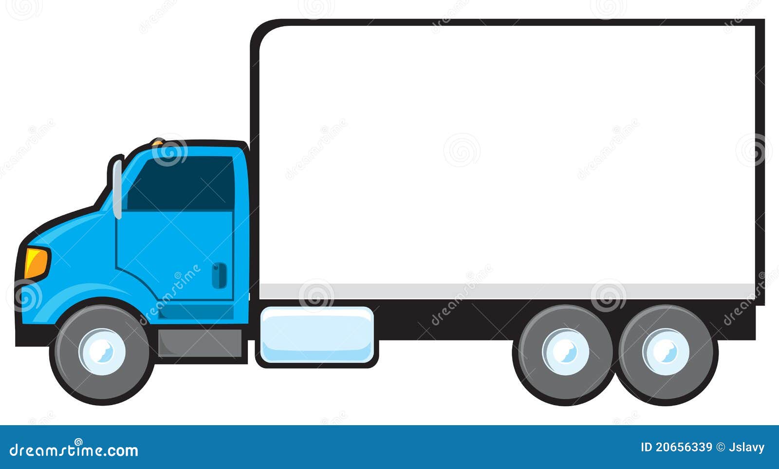 Blue Delivery Truck stock vector. Illustration of chevy - 20656339