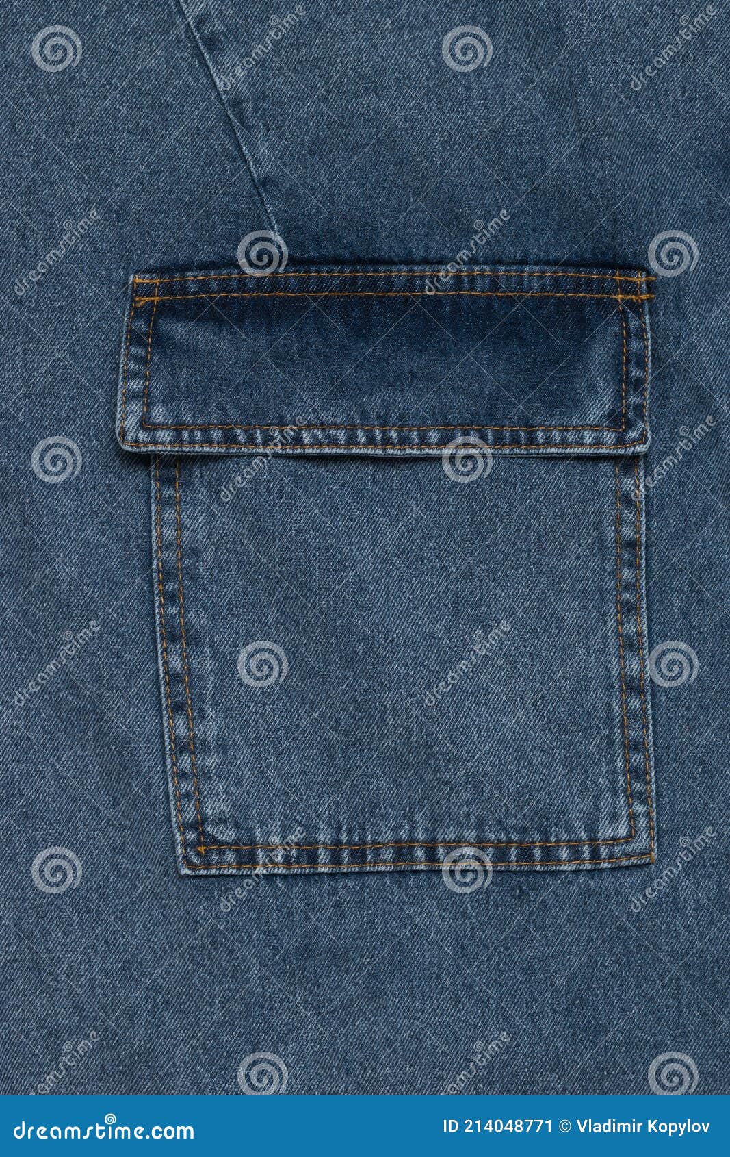 Blue Denim Background with Large Patch Pocket Stock Image - Image of ...