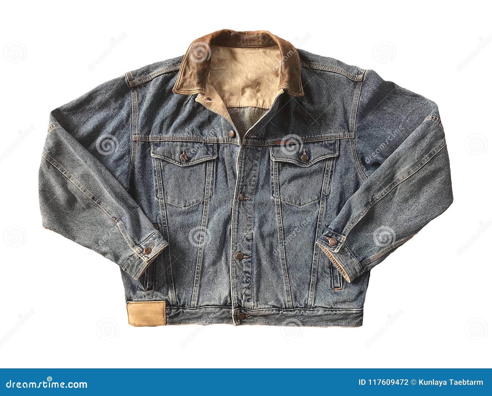 Blue denim jacket. stock photo. Image of jeans, color - 117609472