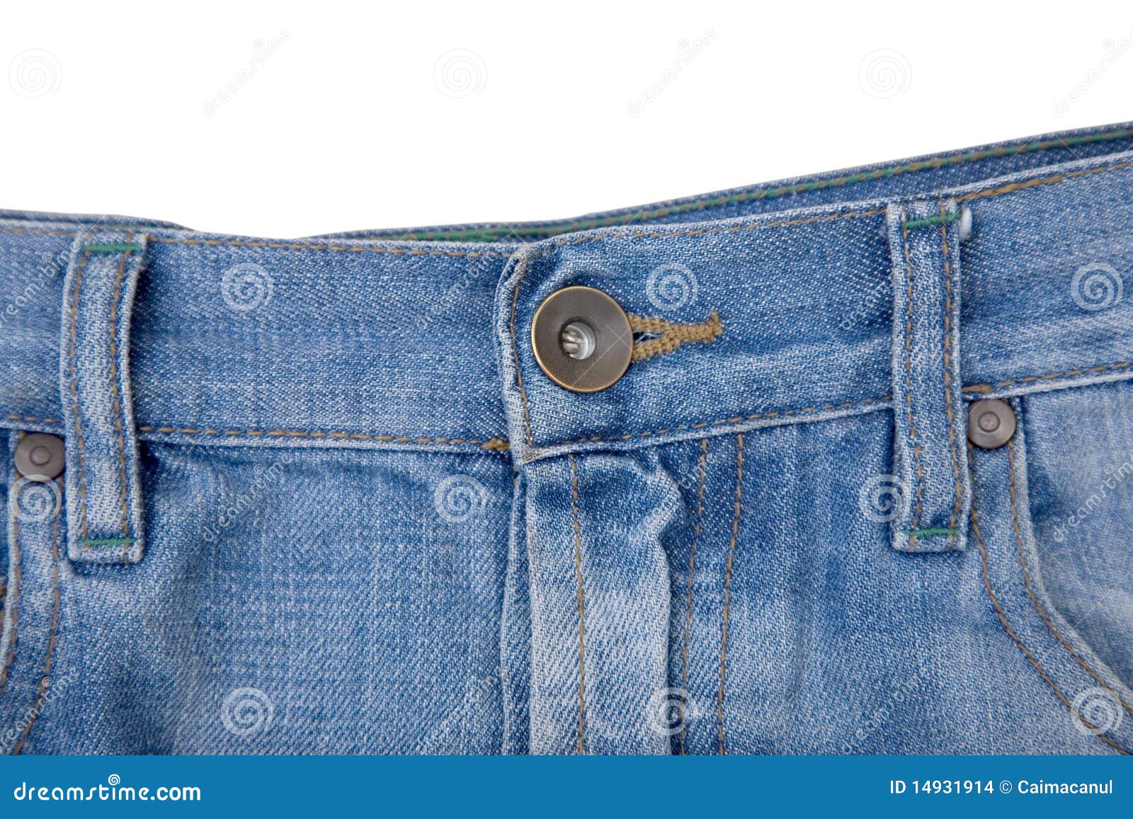 Blue Denim Jeans with Button Stock Photo Image of backdrop, pattern