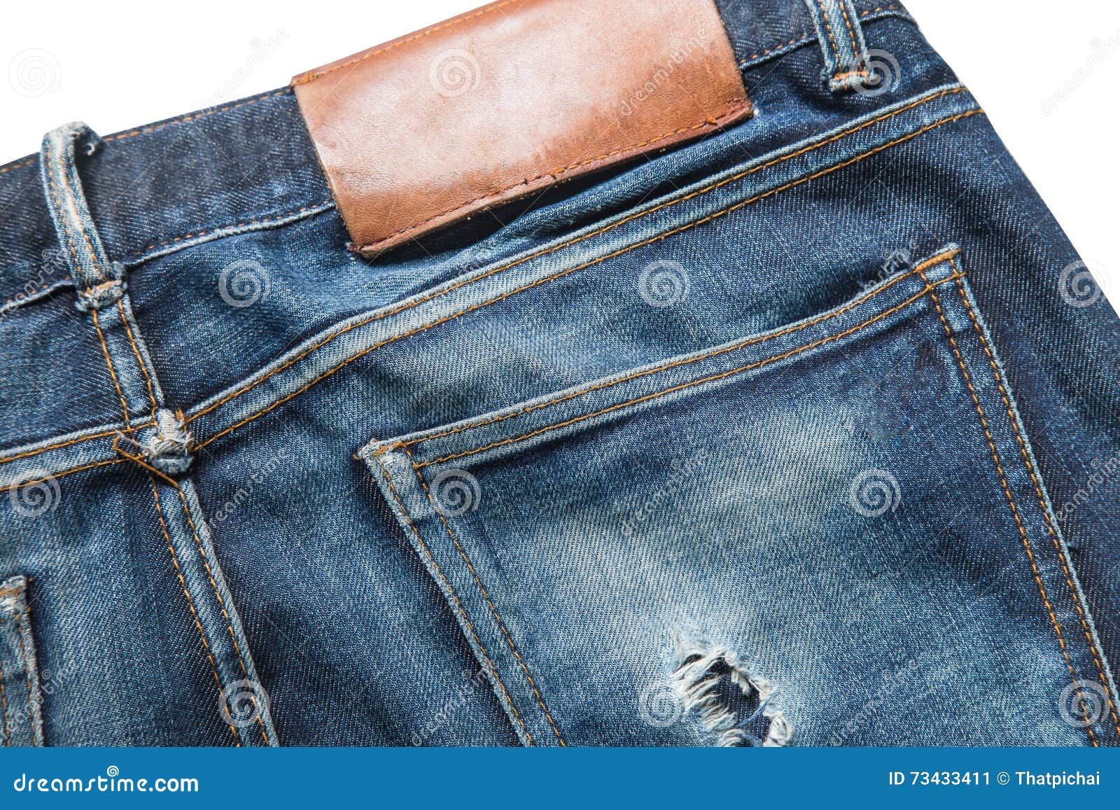 Blue Denim Jeans Isolated On White Background Stock Image - Image of ...