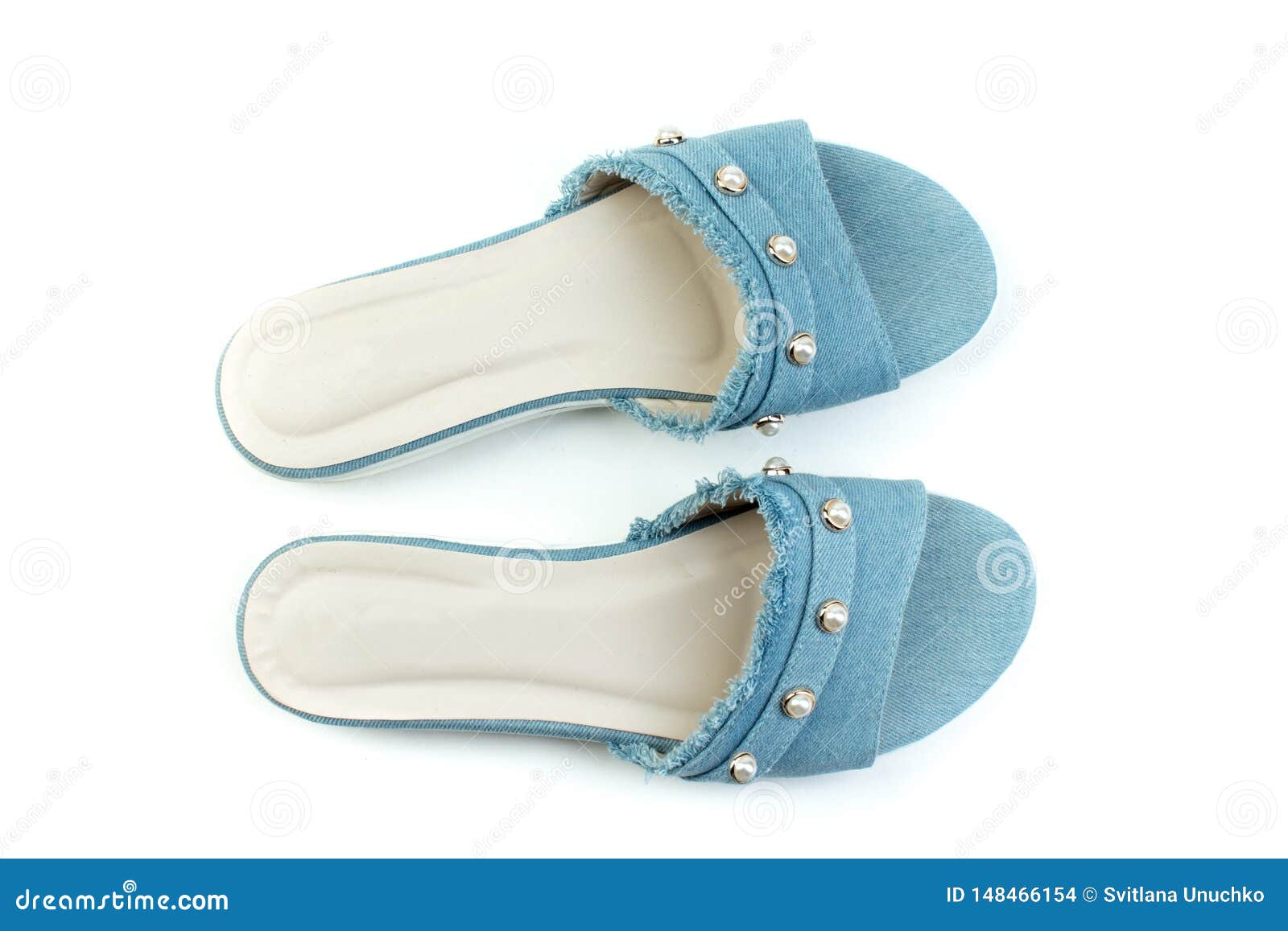 Women's Denim Blue Pointed Toe Slippers, Fashionable Sandals For Outdoor  Wear | SHEIN USA