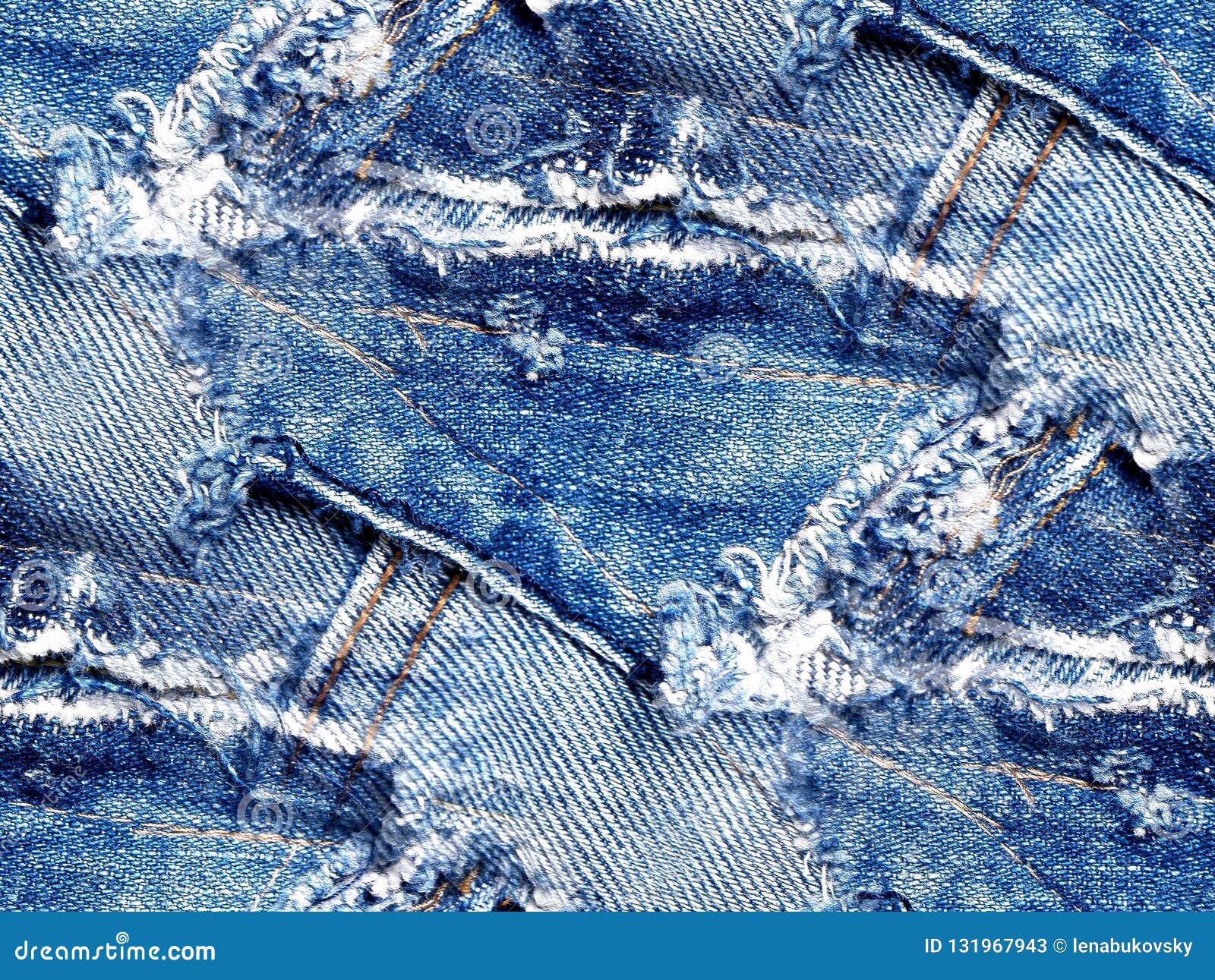 Blue Denim Texture - Seamless Background Stock Image - Image of ...