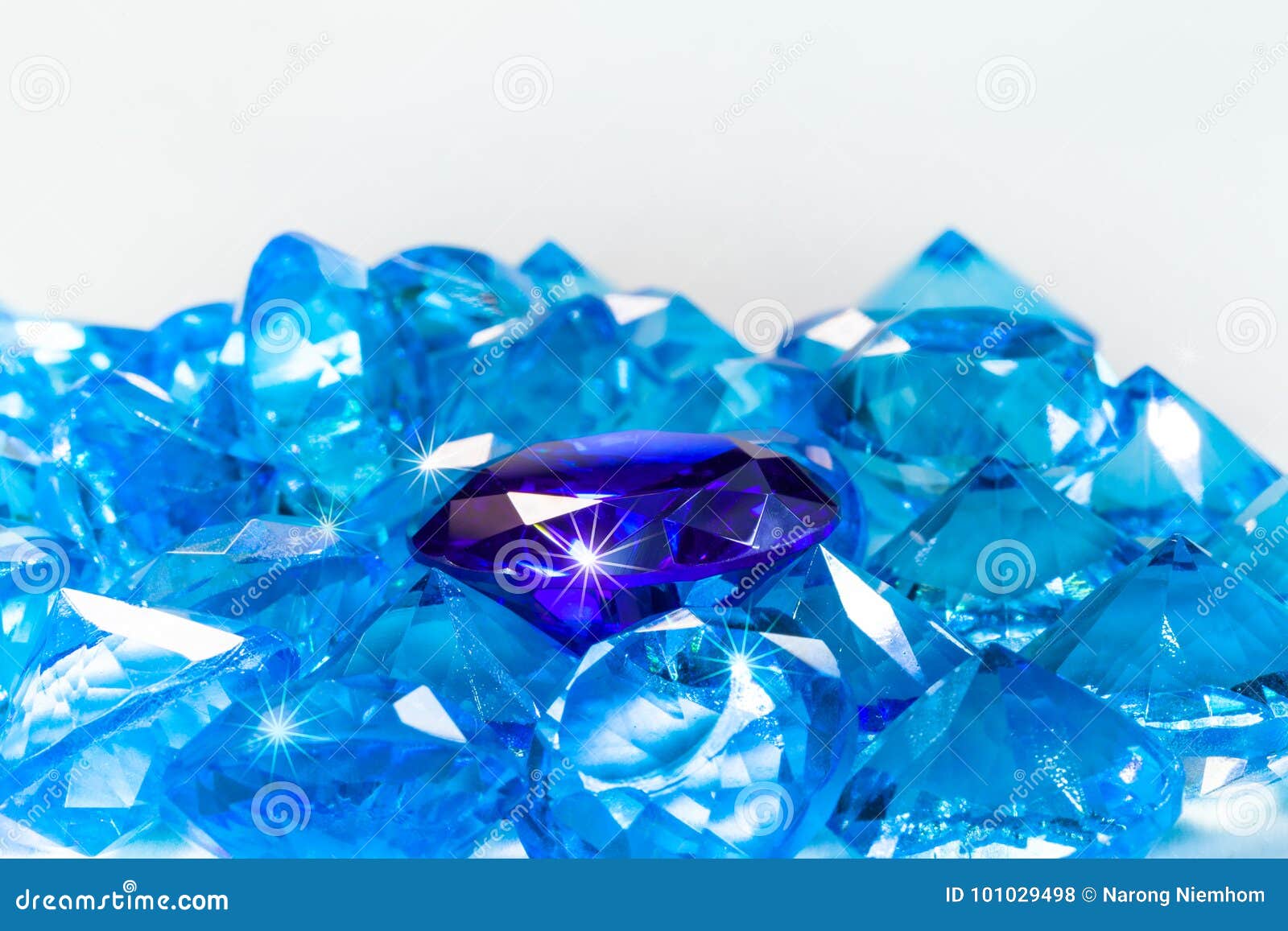Blue Diamond on White Background Stock Photo Image of flower, dark