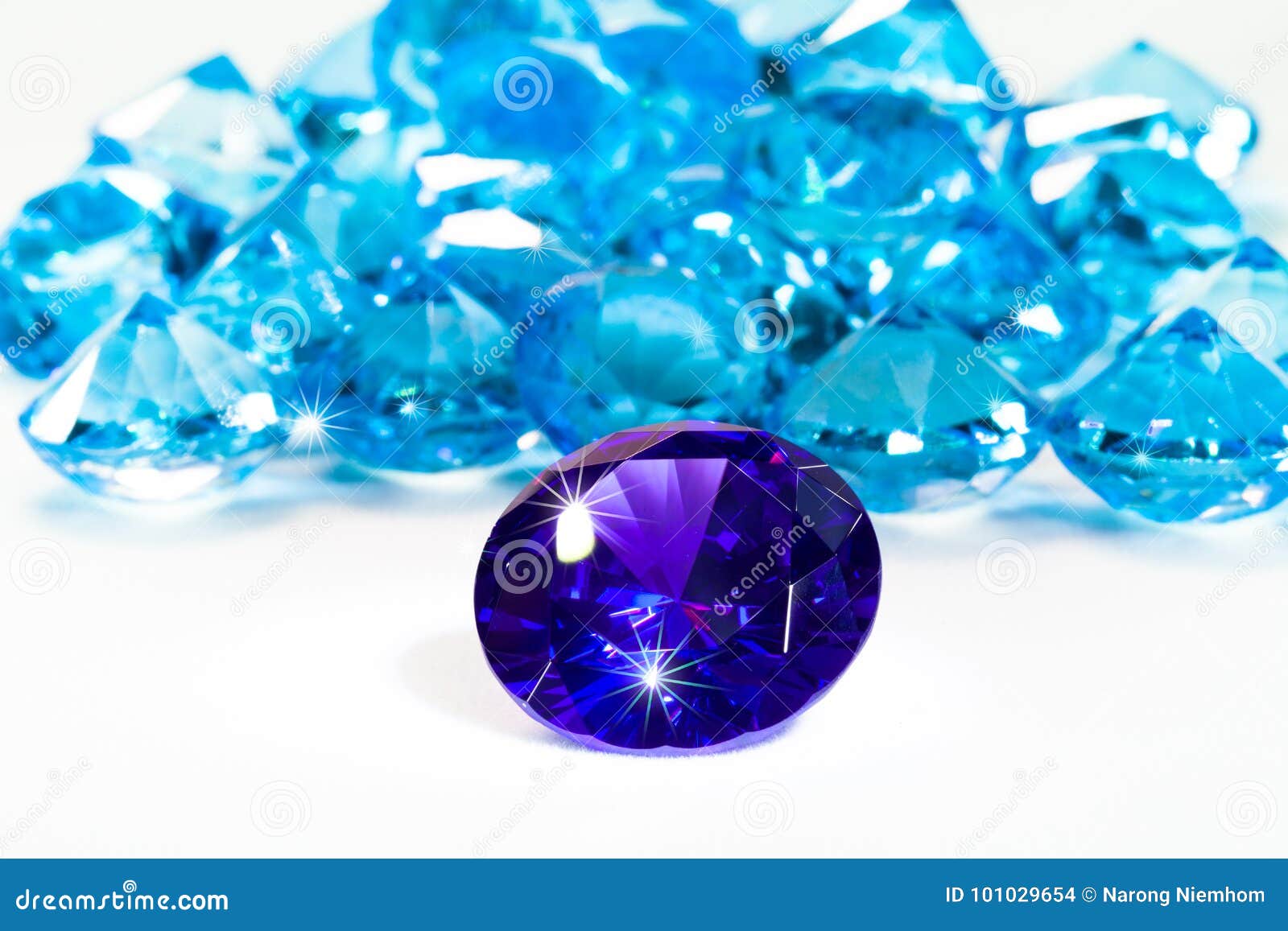 Blue Diamond on White Background Stock Photo Image of diamond, color