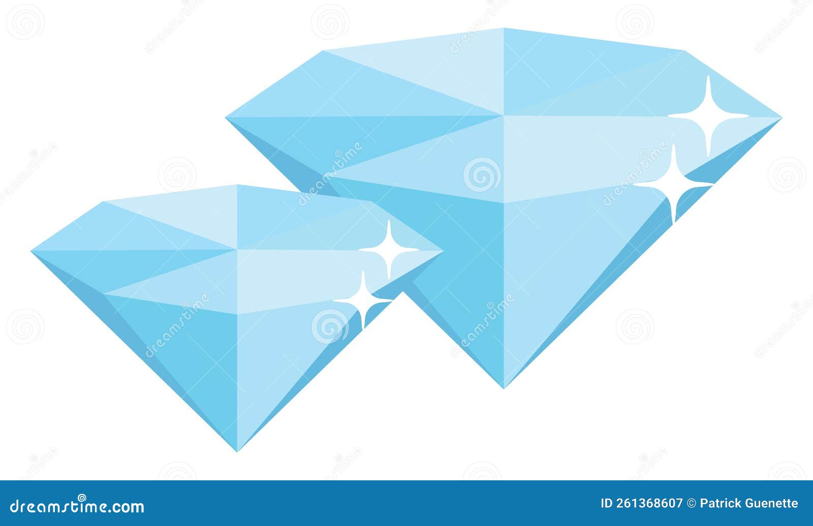 Blue diamonds, icon stock vector. Illustration of isolated 261368607