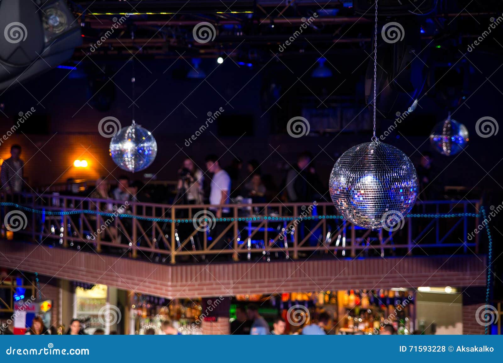 Blue Disco Background with Mirror Balls Stock Photo Image of holiday