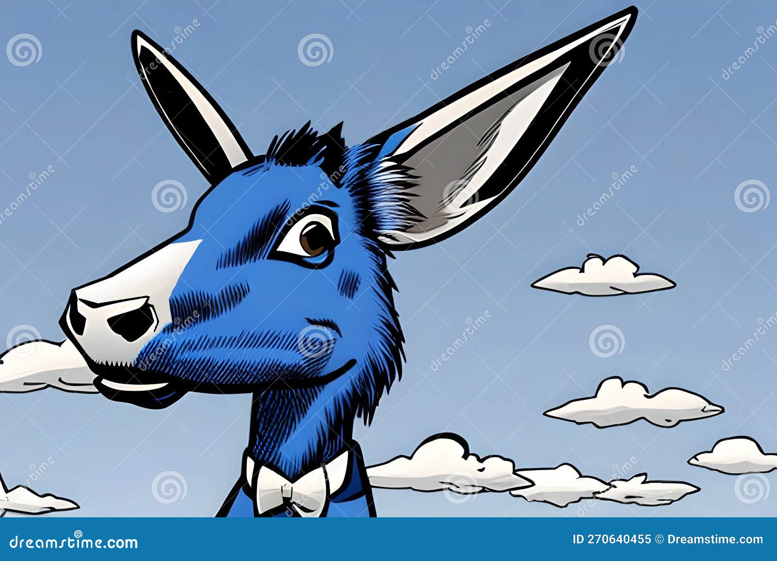 Blue Donkey Kick Silhouette Logo Icon Design Illustration Template