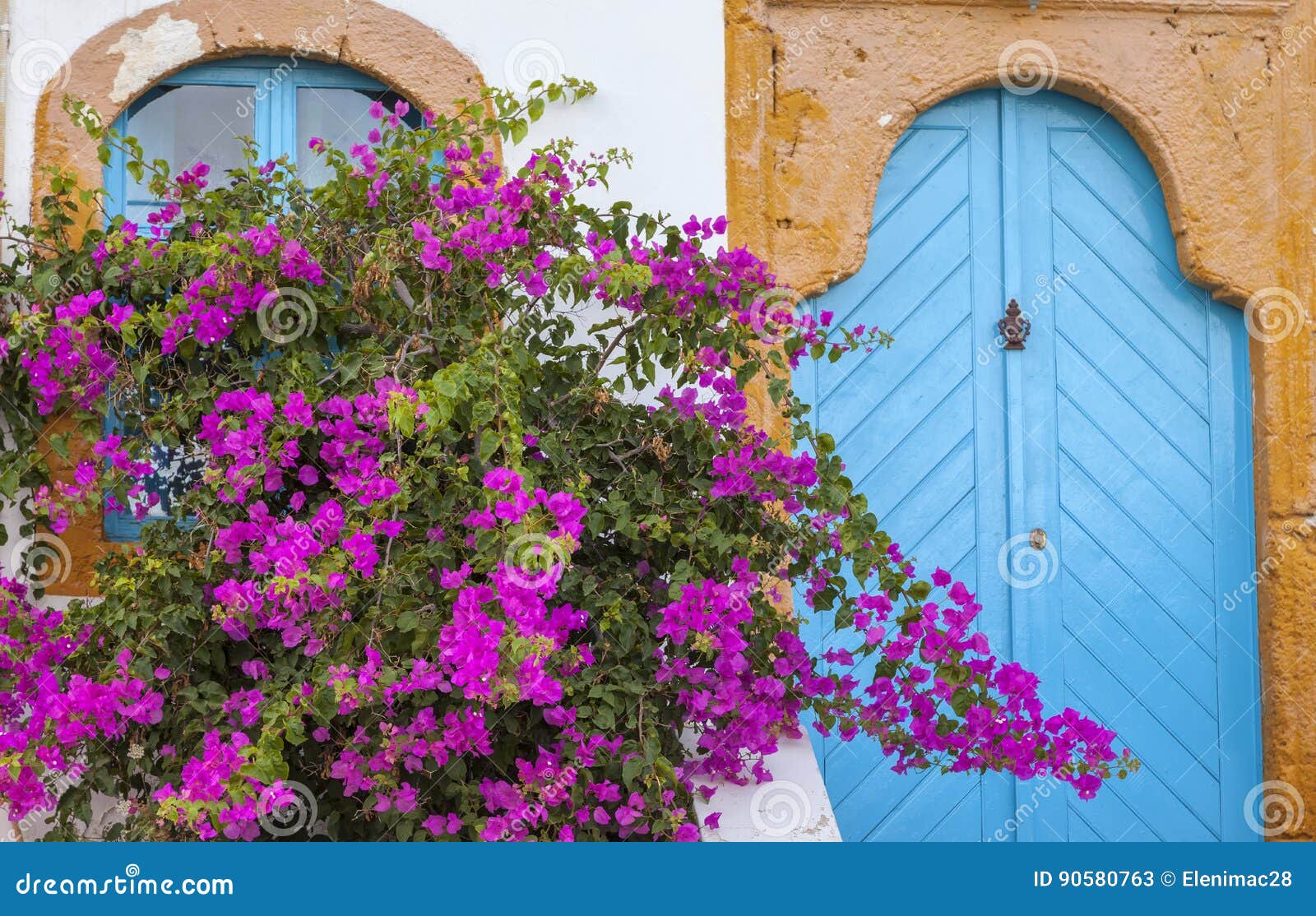 Blue Door stock image. Image of outdoor, european, detail - 90580763