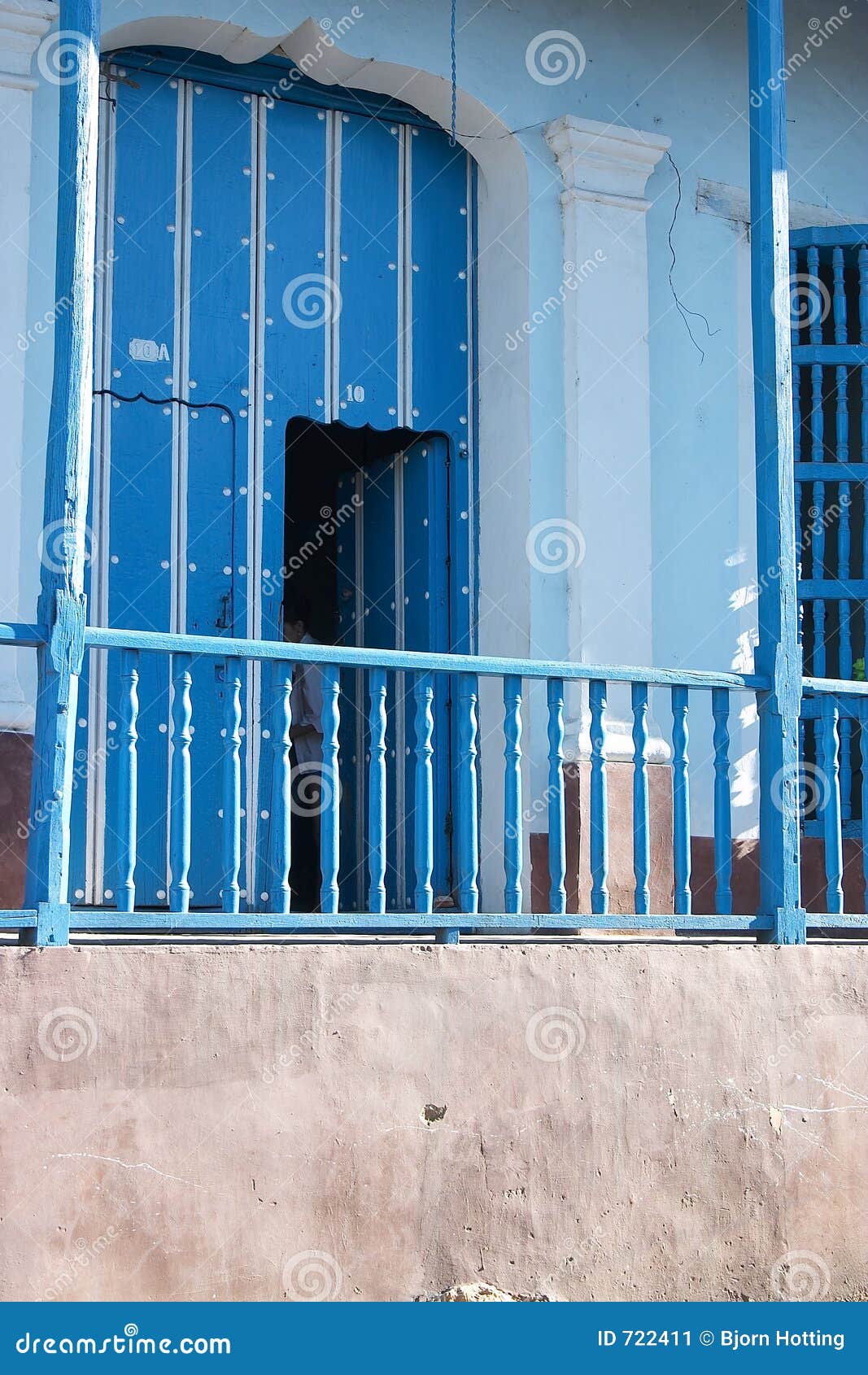 blue doorway