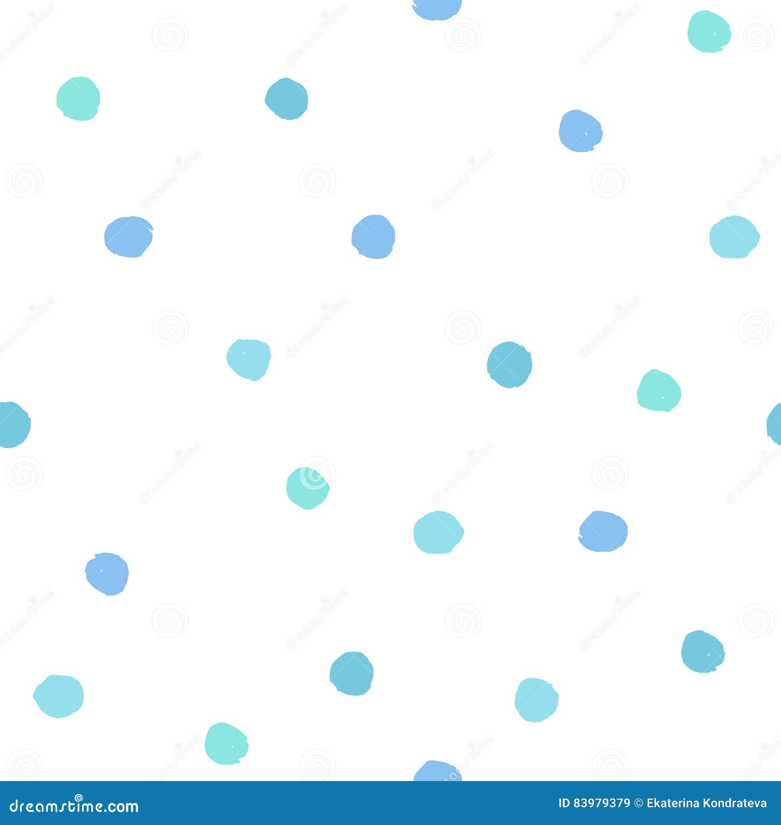 Blue Dots Seamless Pattern. Stock Vector - Illustration of drop, blue ...