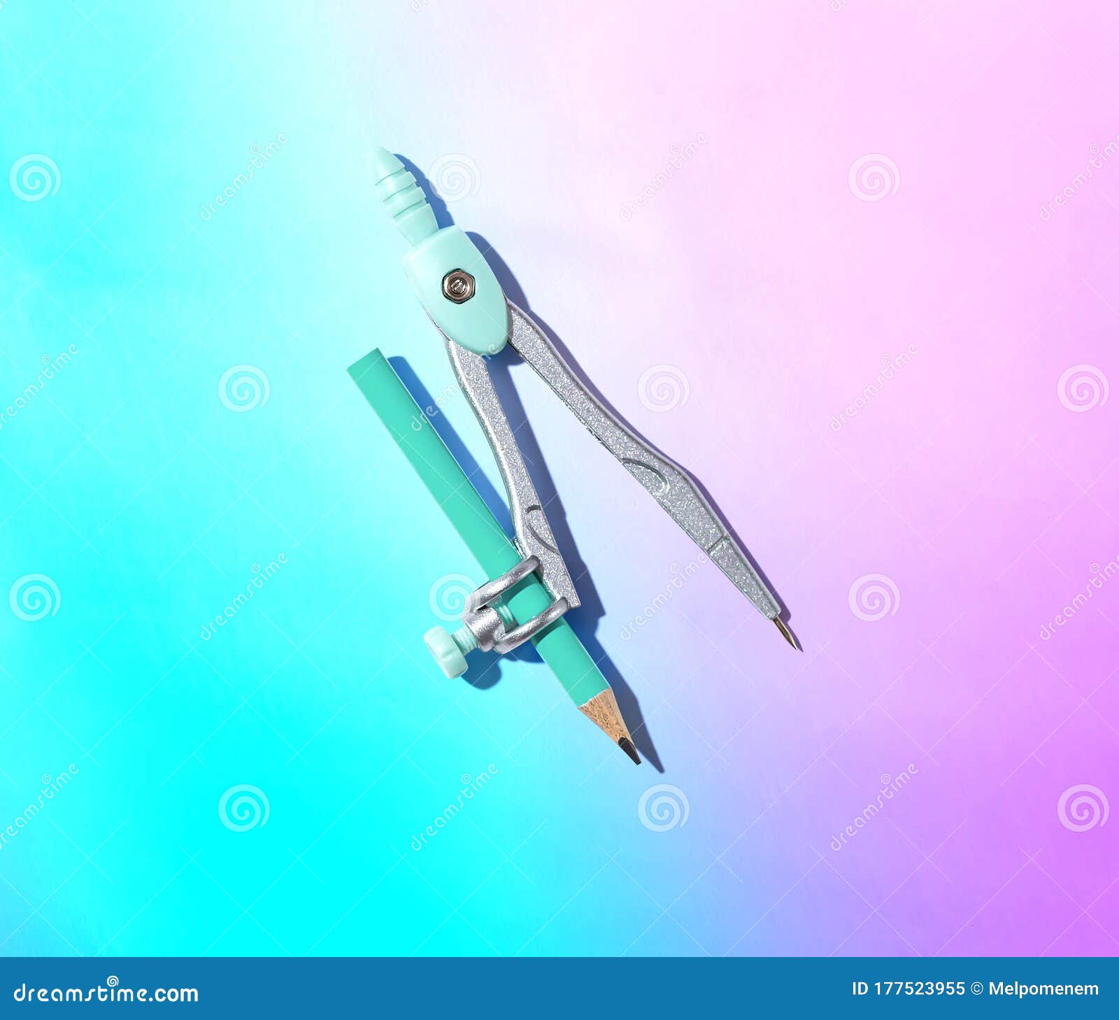 Blue drawing compass stock image. Image of home, back 177523955