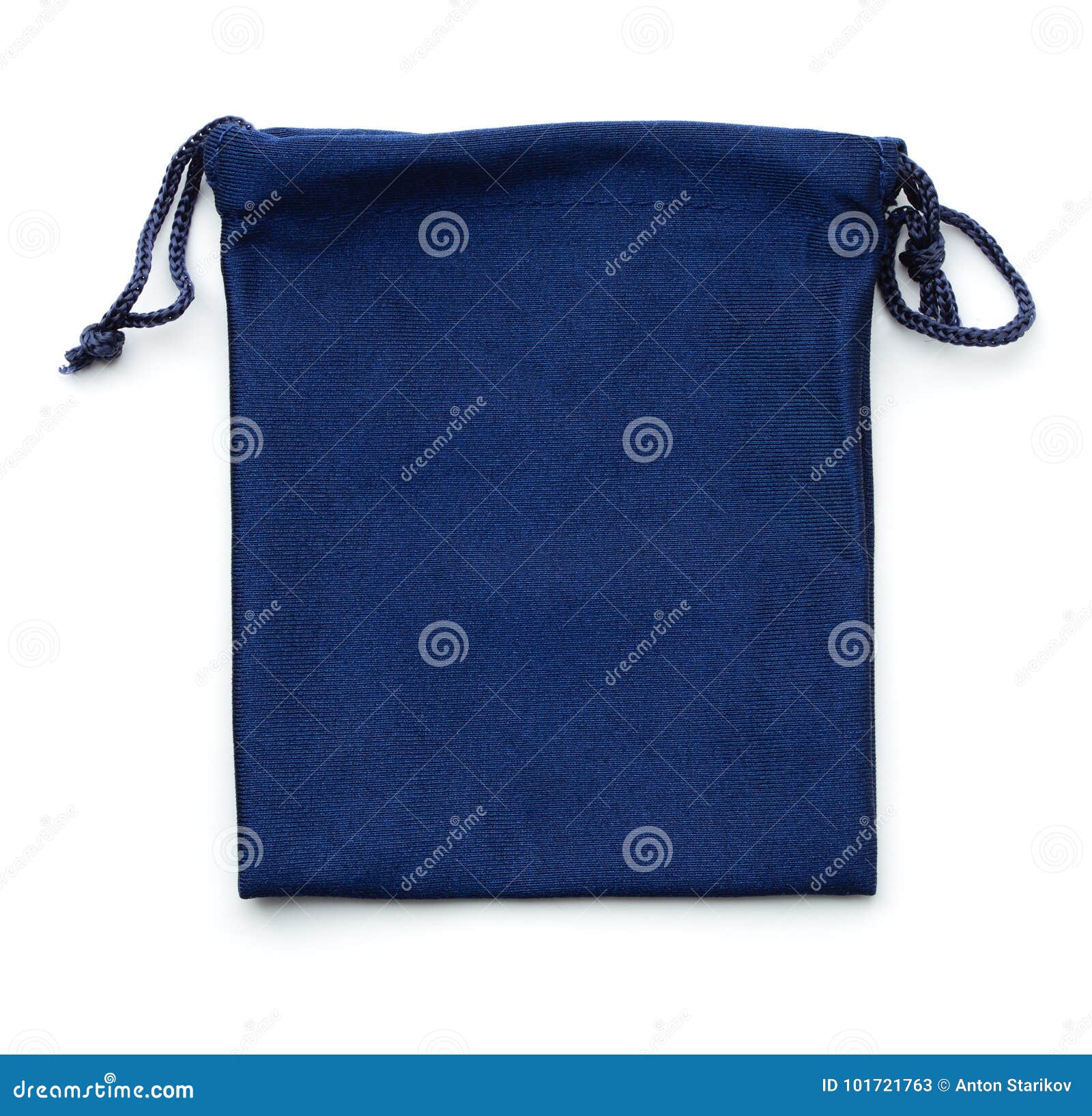 Blue drawstring gift bag stock image. Image of background 101721763