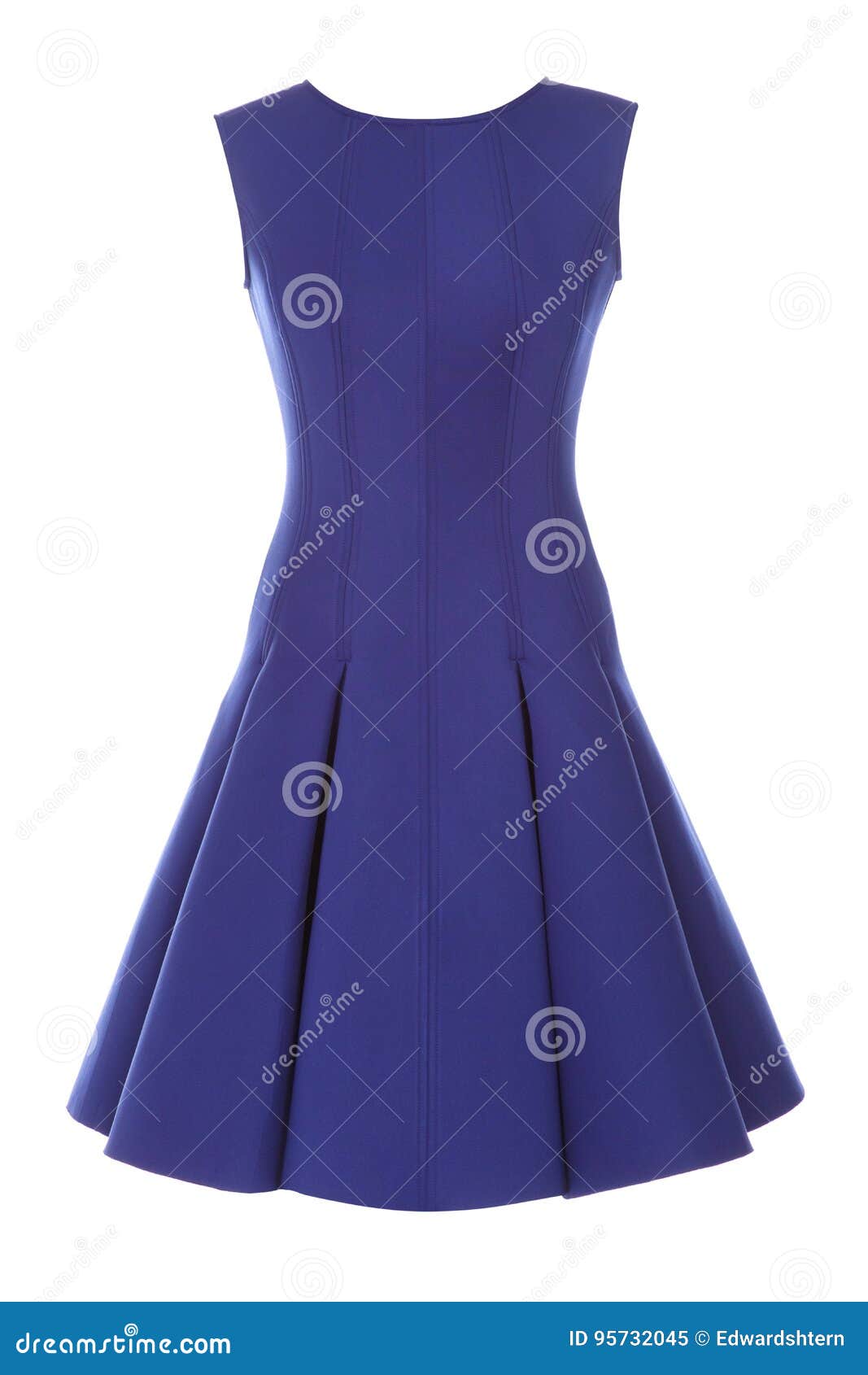 blue dress with rhinestones  on white background