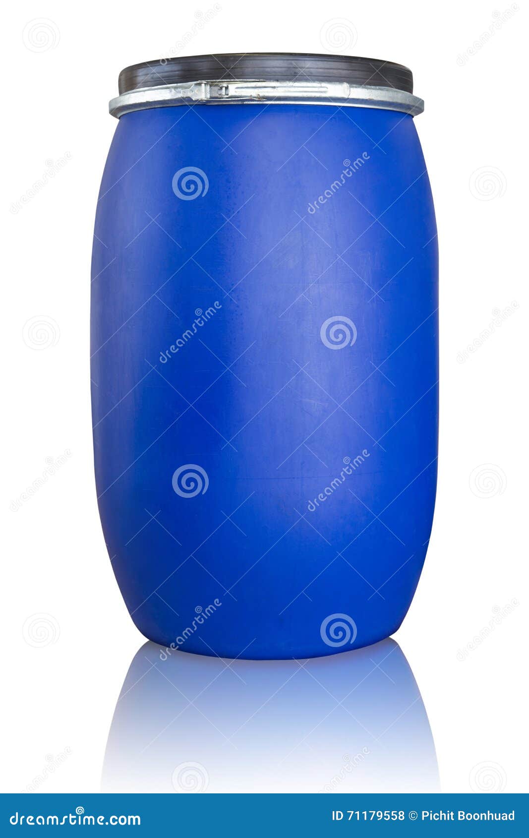 blue drum isolate on white with clipping path.