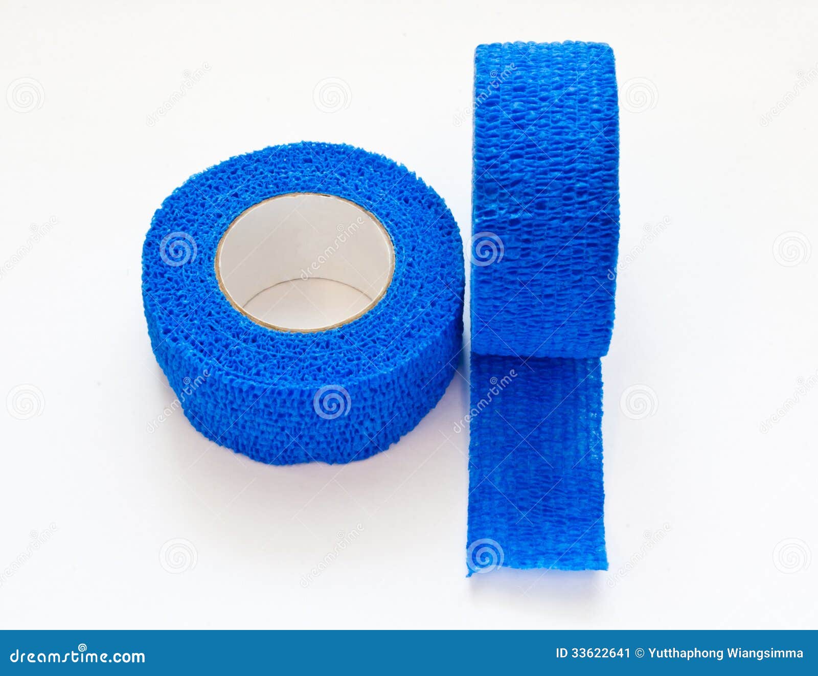 Blue Elastic Medical Bandage Stock Image Image of medical, weave