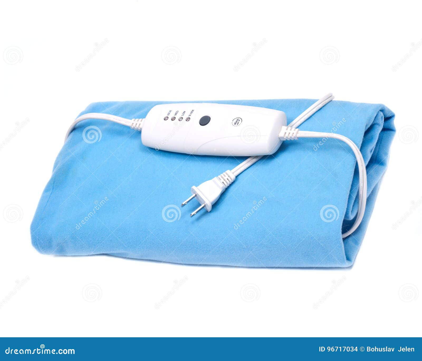 Blue electric heating pad stock photo. Image of equipment 96717034