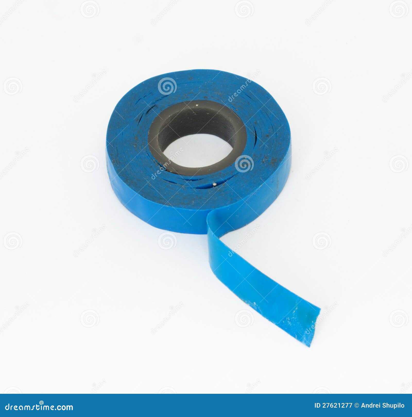 Blue electric tape stock image. Image of electrician 27621277