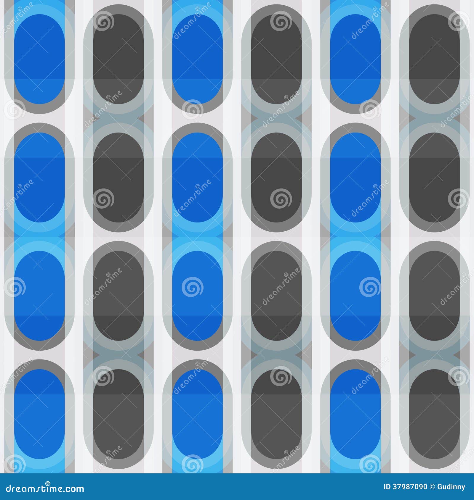 blue ellipse seamless pattern