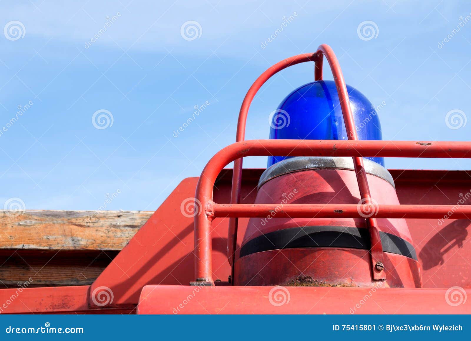 Blue Emergency Vehicle Lighting Stock Image Image of beacon, historic