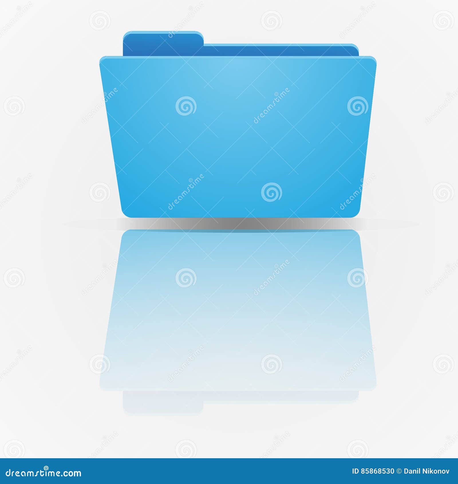 Blue Empty Folder on Background of the Gradient Stock Vector ...