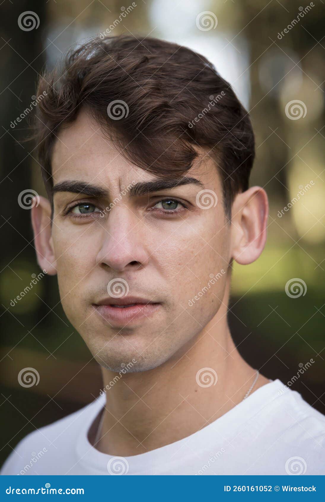 Blue Eyed Attractive White Man Looking Forward Stock Photo Image of