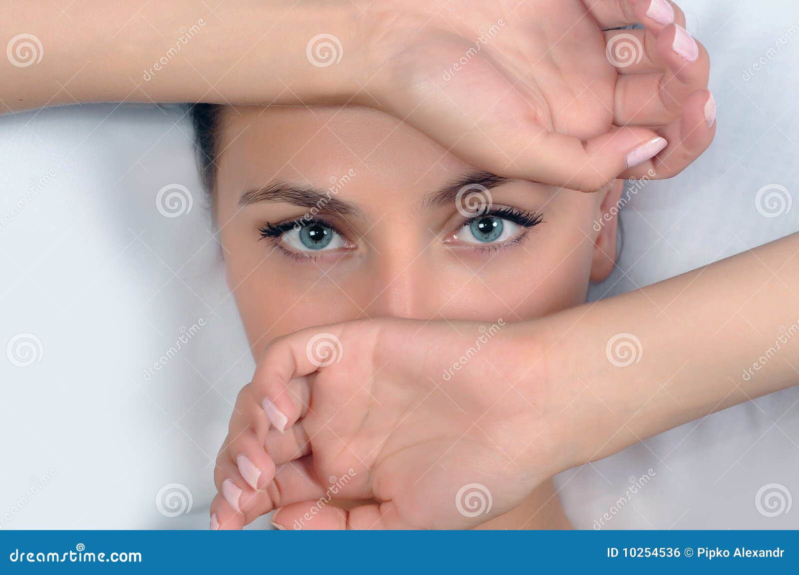 Blue eyes stock photo. Image of contemplation, relaxation 10254536