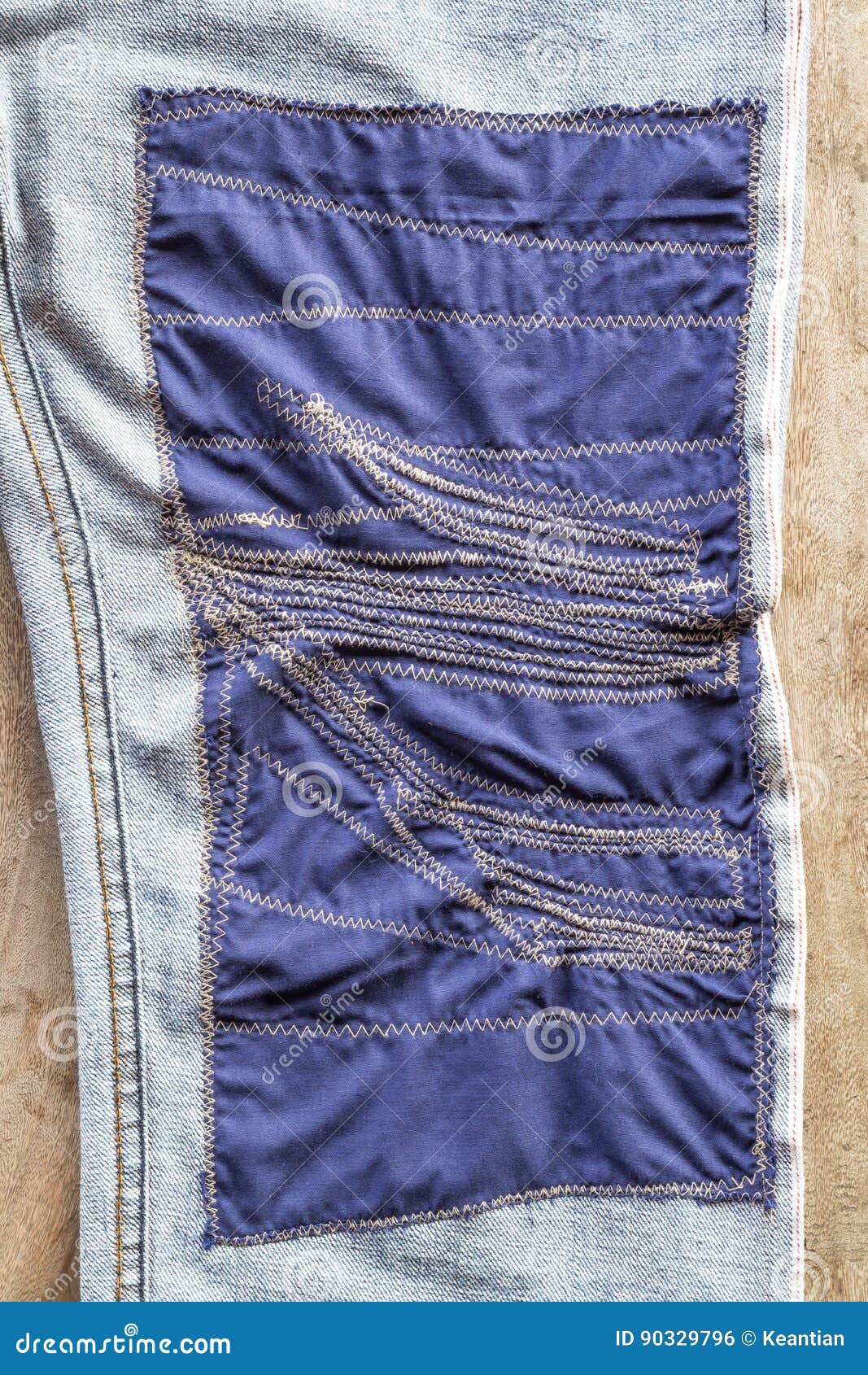 Blue Fabric Patchwork Denim. Stock Photo Image of jeans, pants 90329796