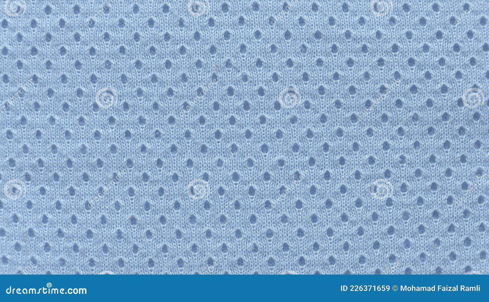 A Blue Fabric Texture of an Eyelet Baby Cloth Stock Image - Image of
