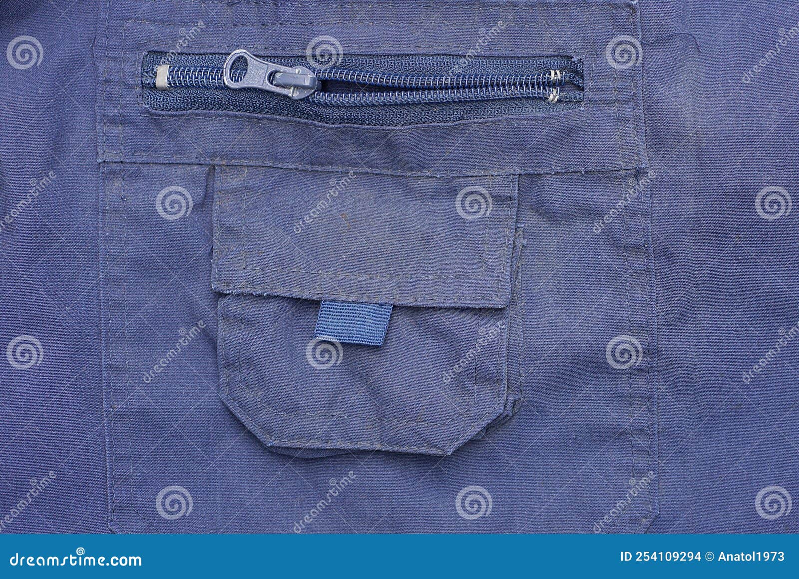 Blue Fabric Texture of the Pants with a Pocket Stock Photo Image of