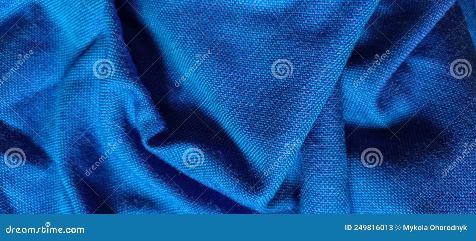 Blue Fabric Texture Scan .blue Fabric Cloth Background Texture Stock